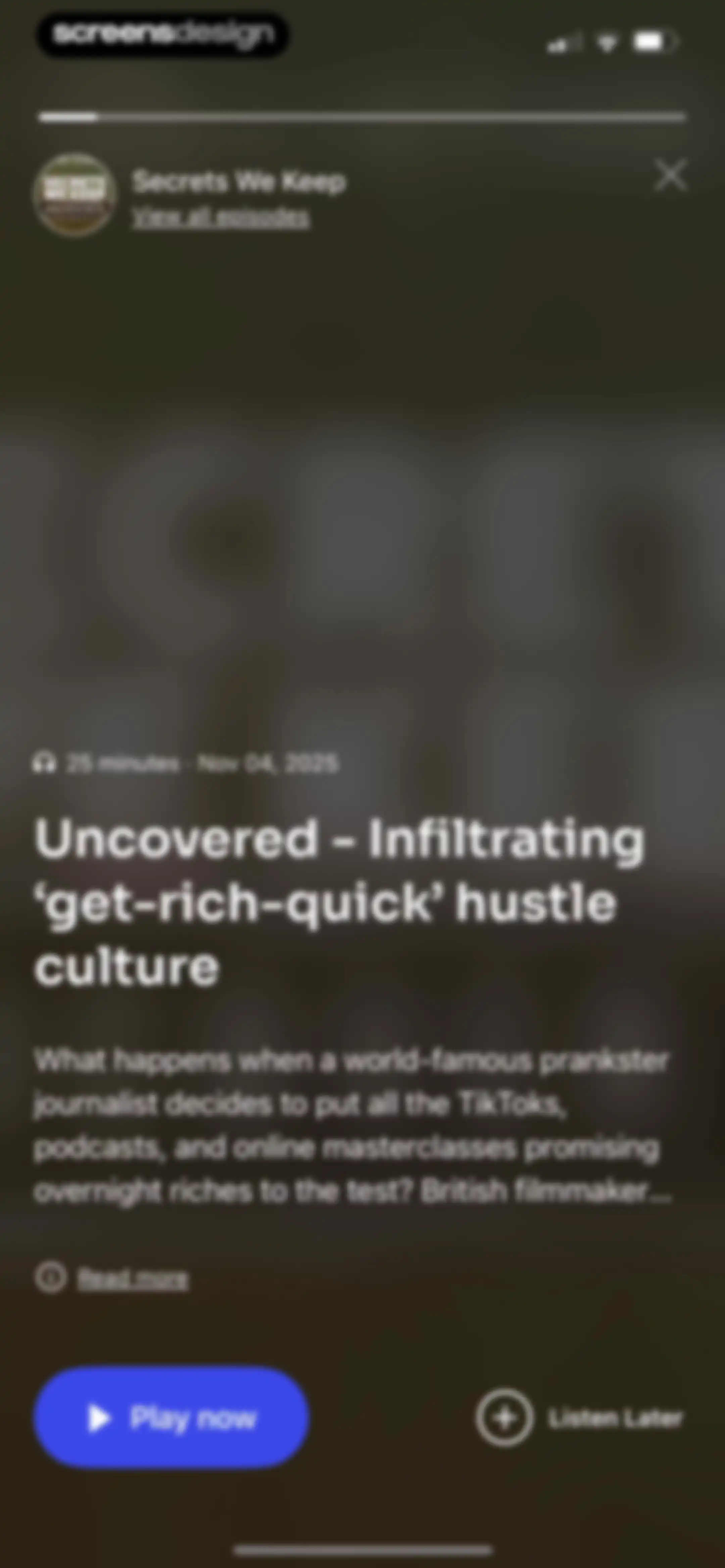 Podcast App screen 28