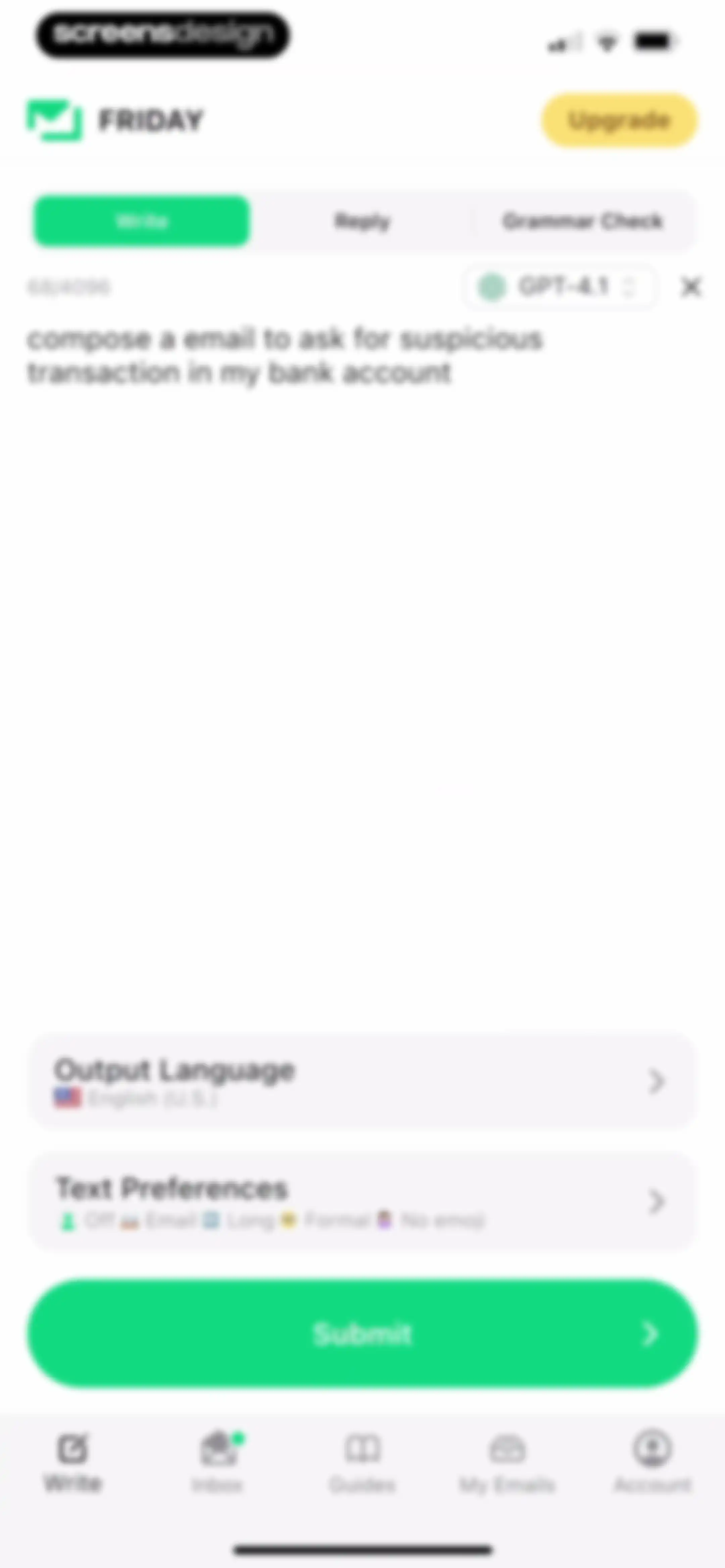 Friday AI Email Writer screen 10