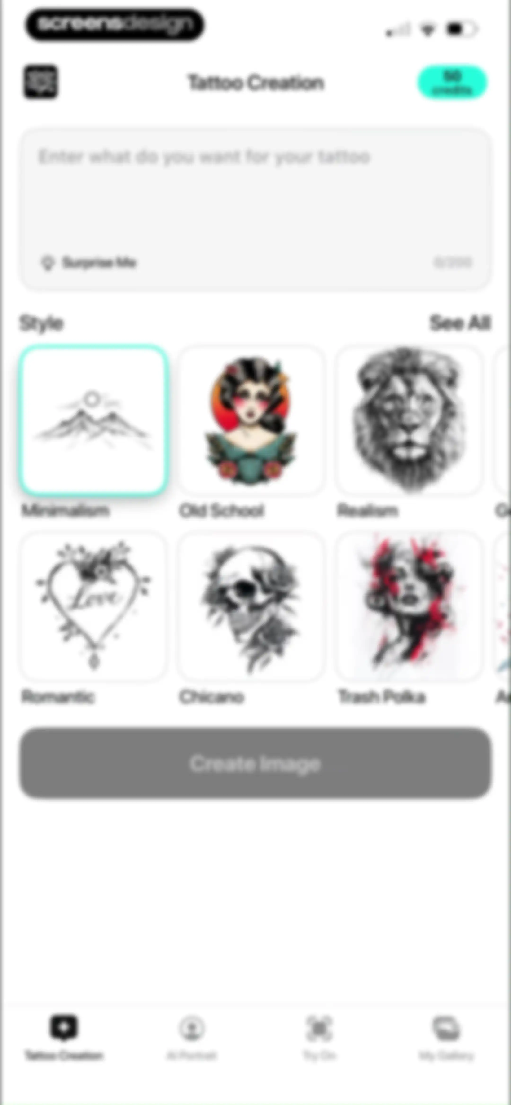 Tattoo AI Design Generator－Ink screen 16