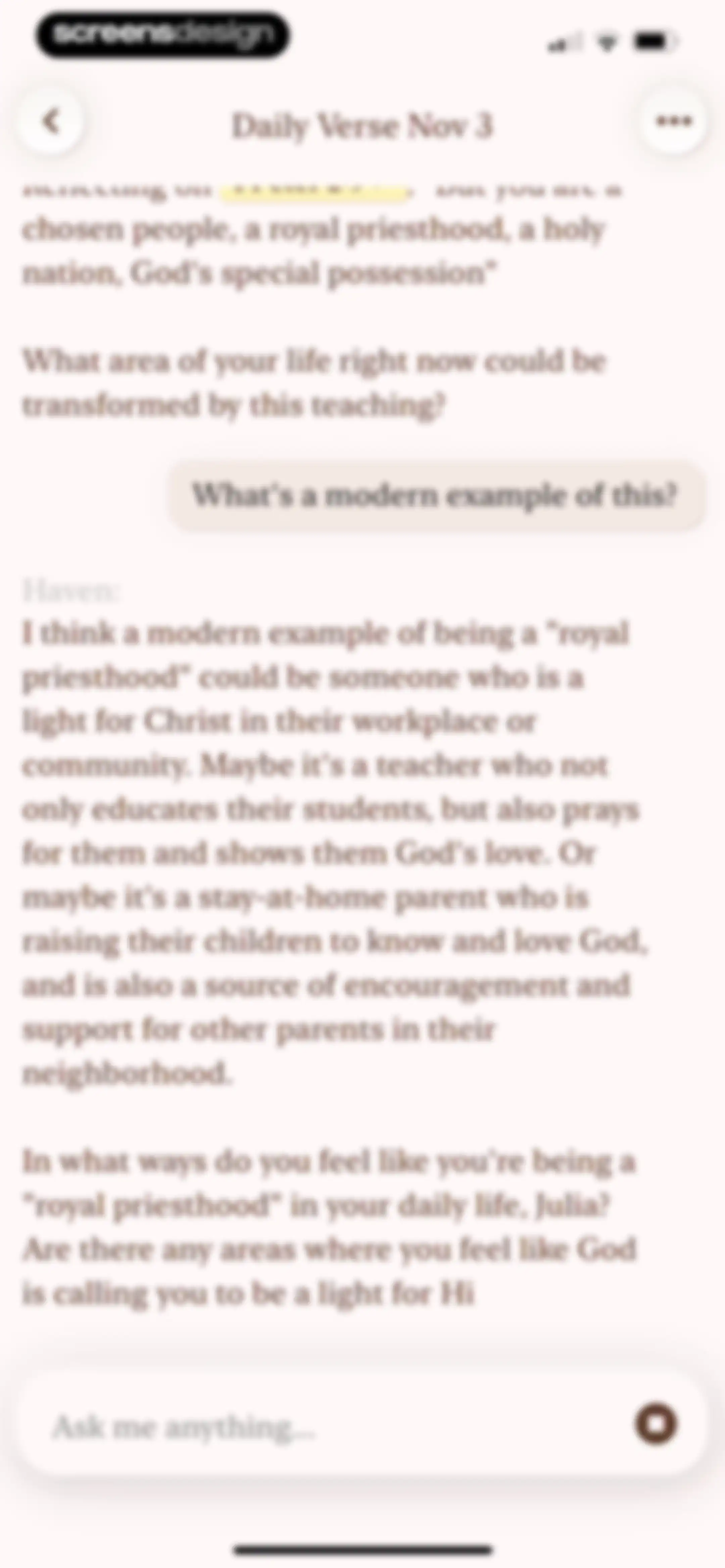 Haven - Bible Chat screen 47