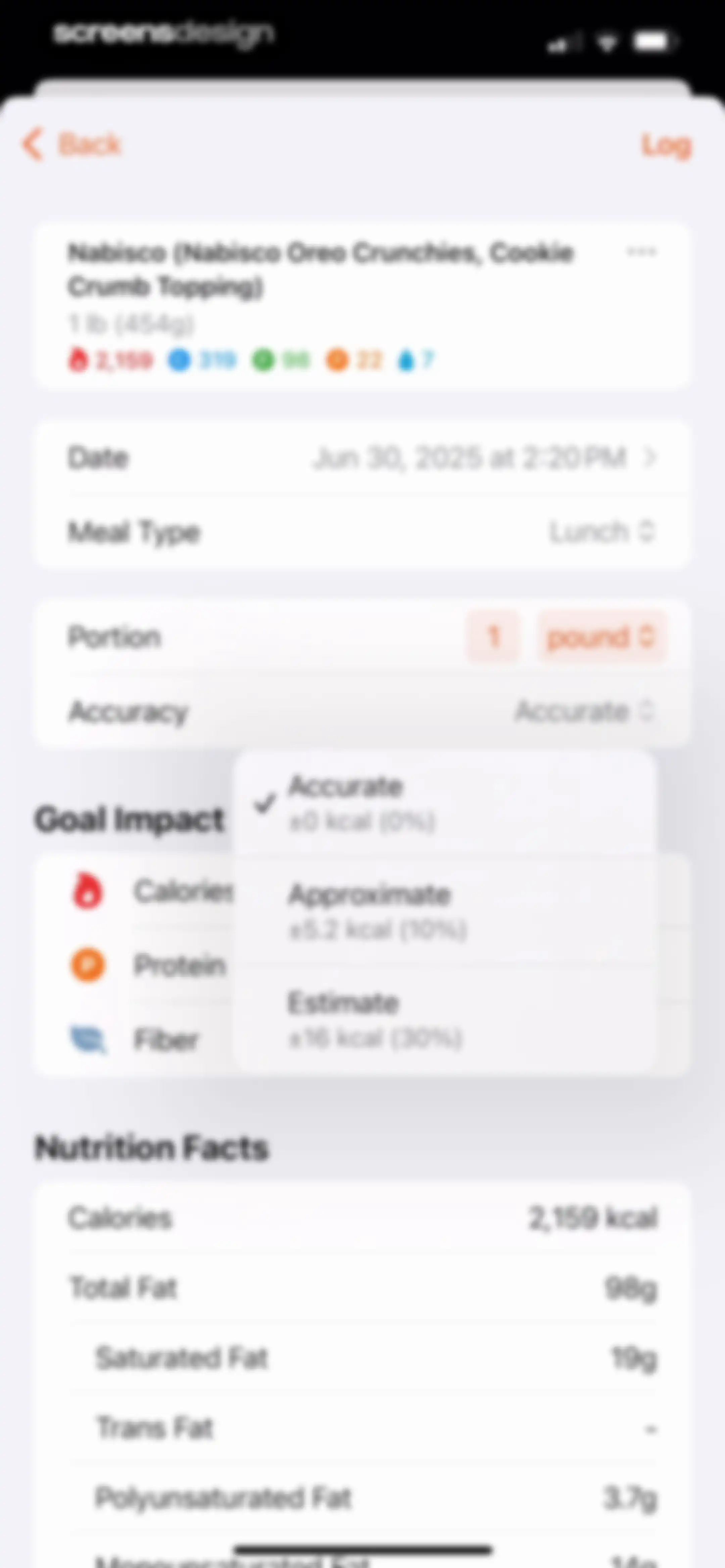Nutrition Tracker: Foodnoms screen 41