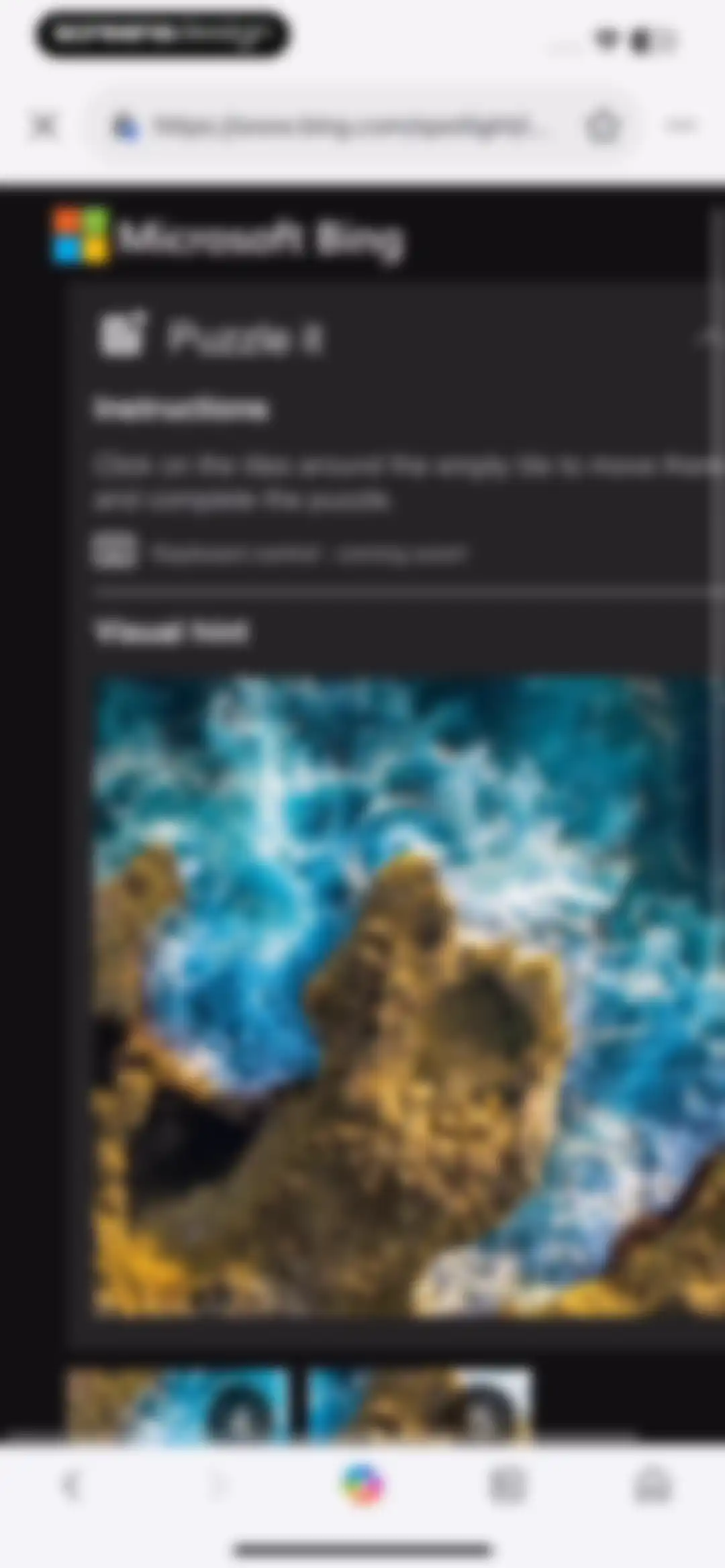 Microsoft Bing Search screen 231