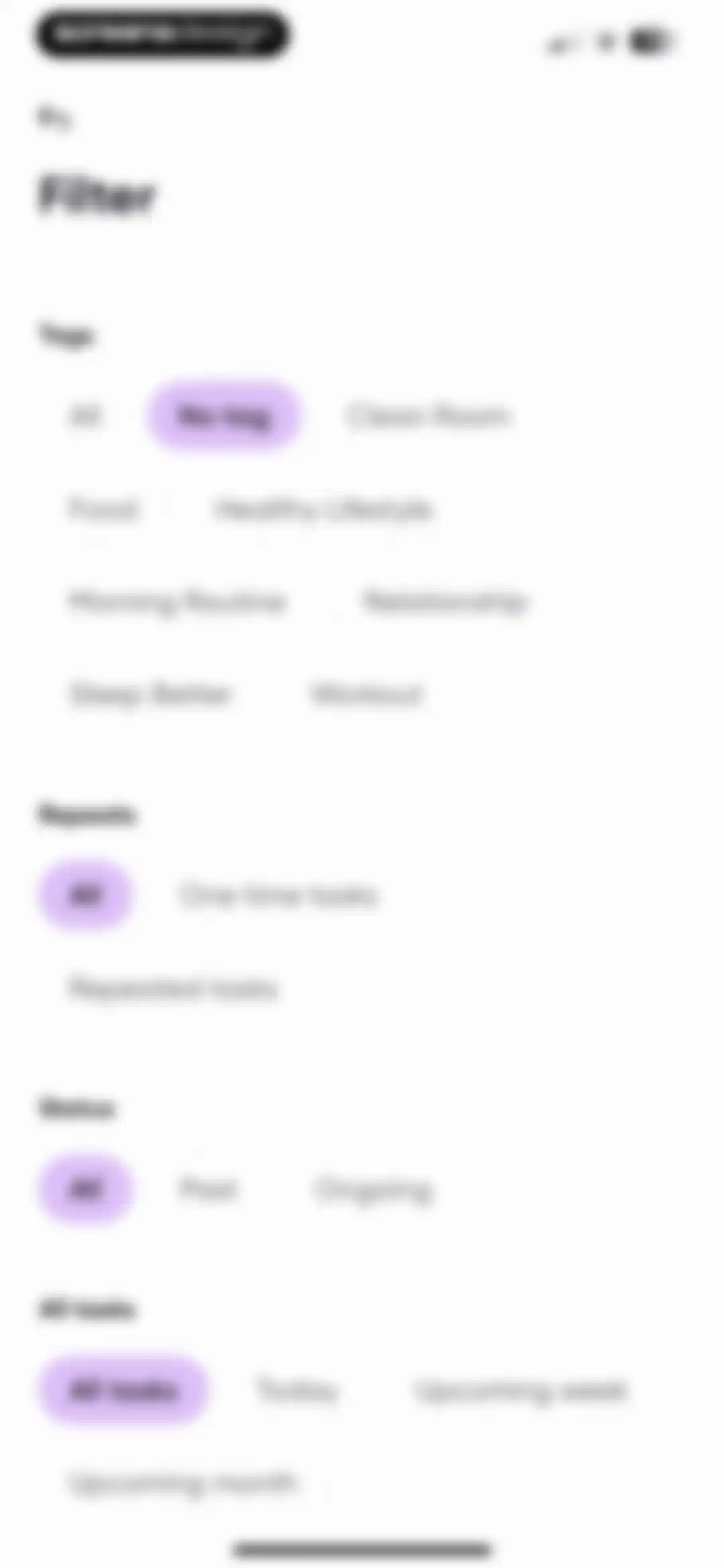 Me+ Lifestyle Routine screen 94
