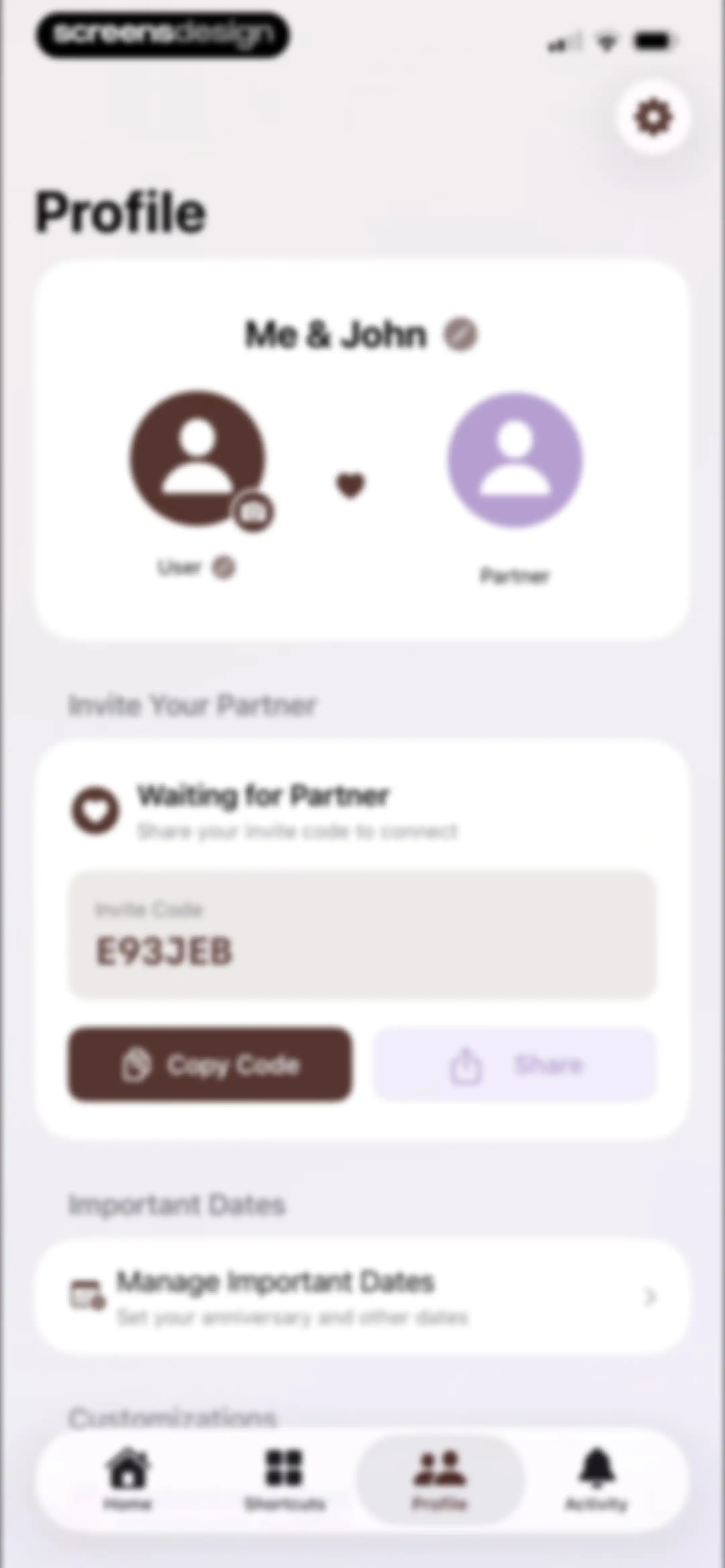 lovelee couples: love note app screen 109