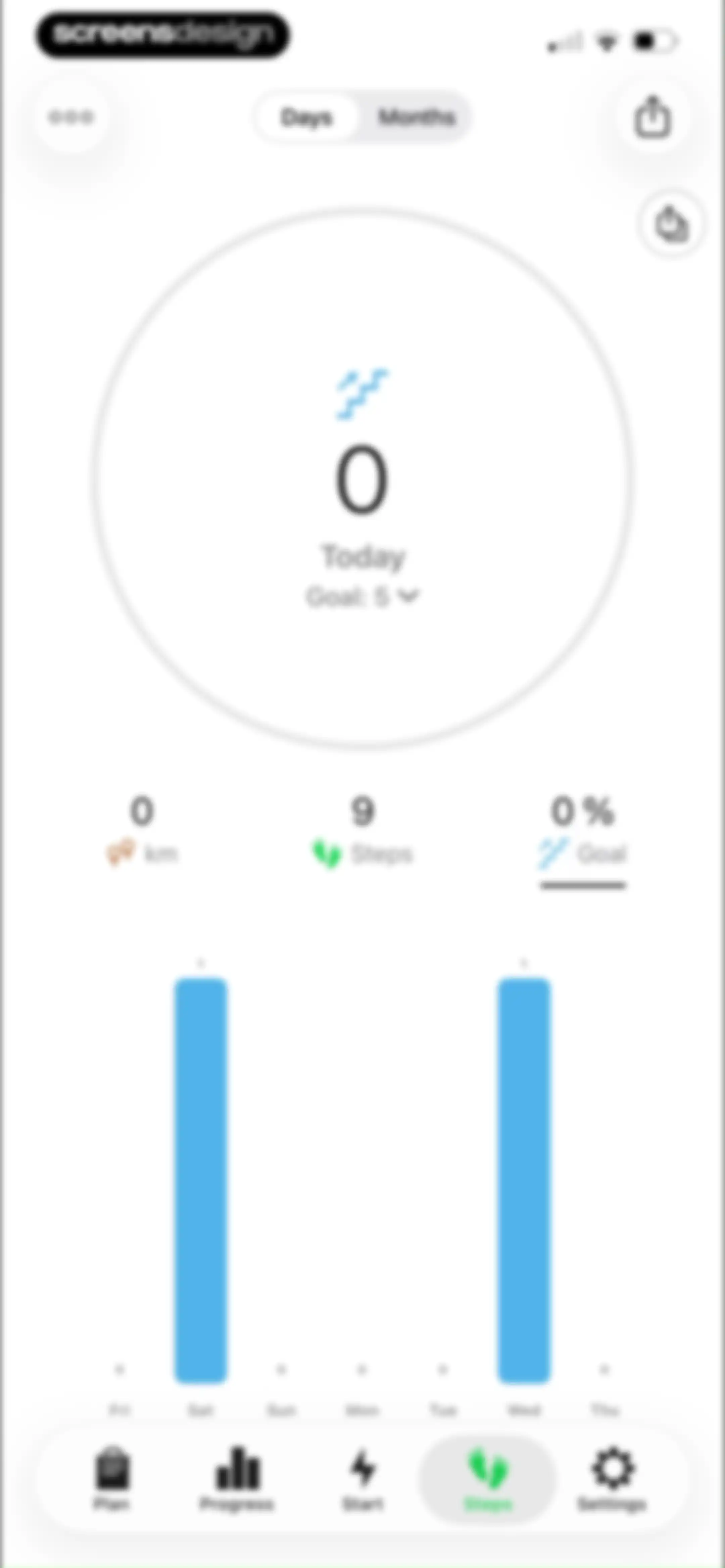 Running Walking Tracker Goals screen 78