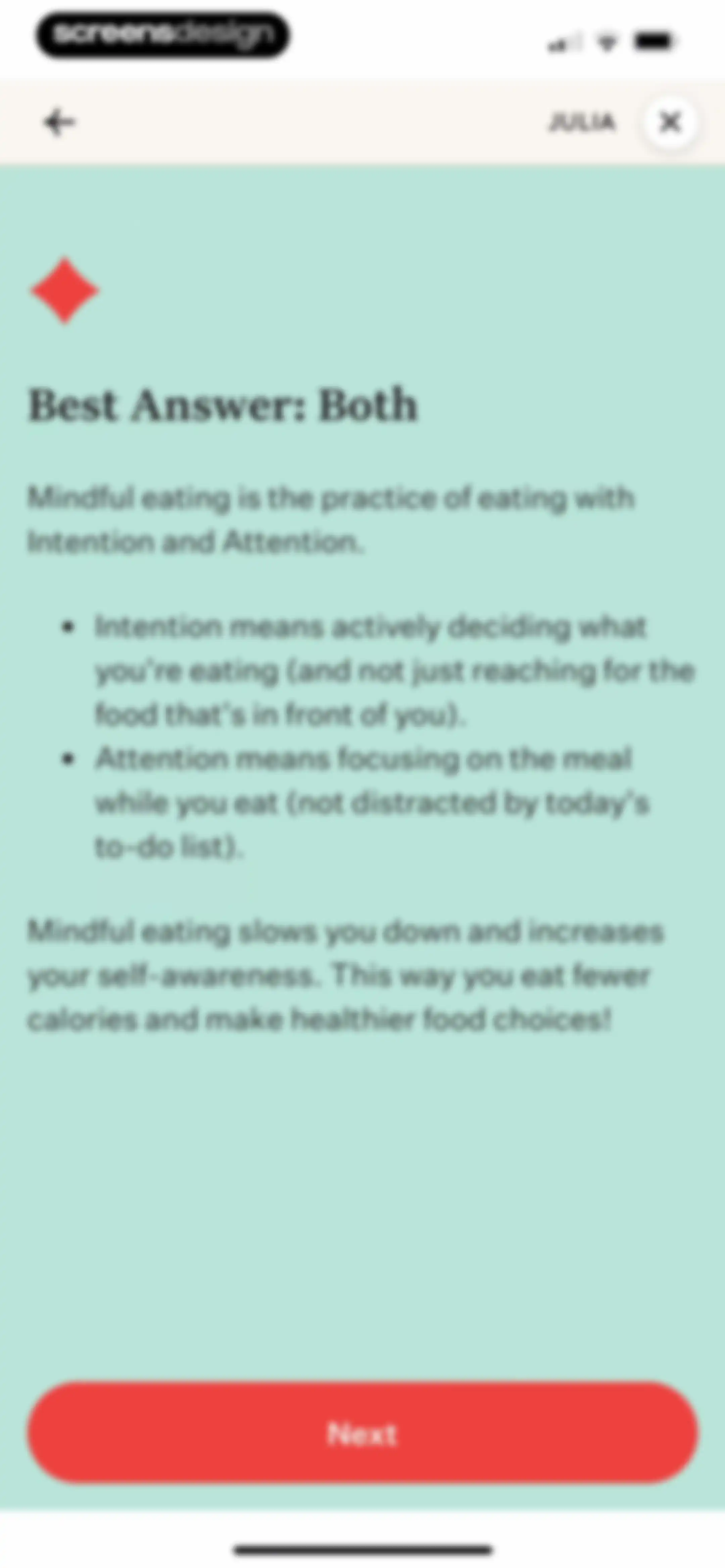 Noom Weight Loss, Food Tracker screen 82