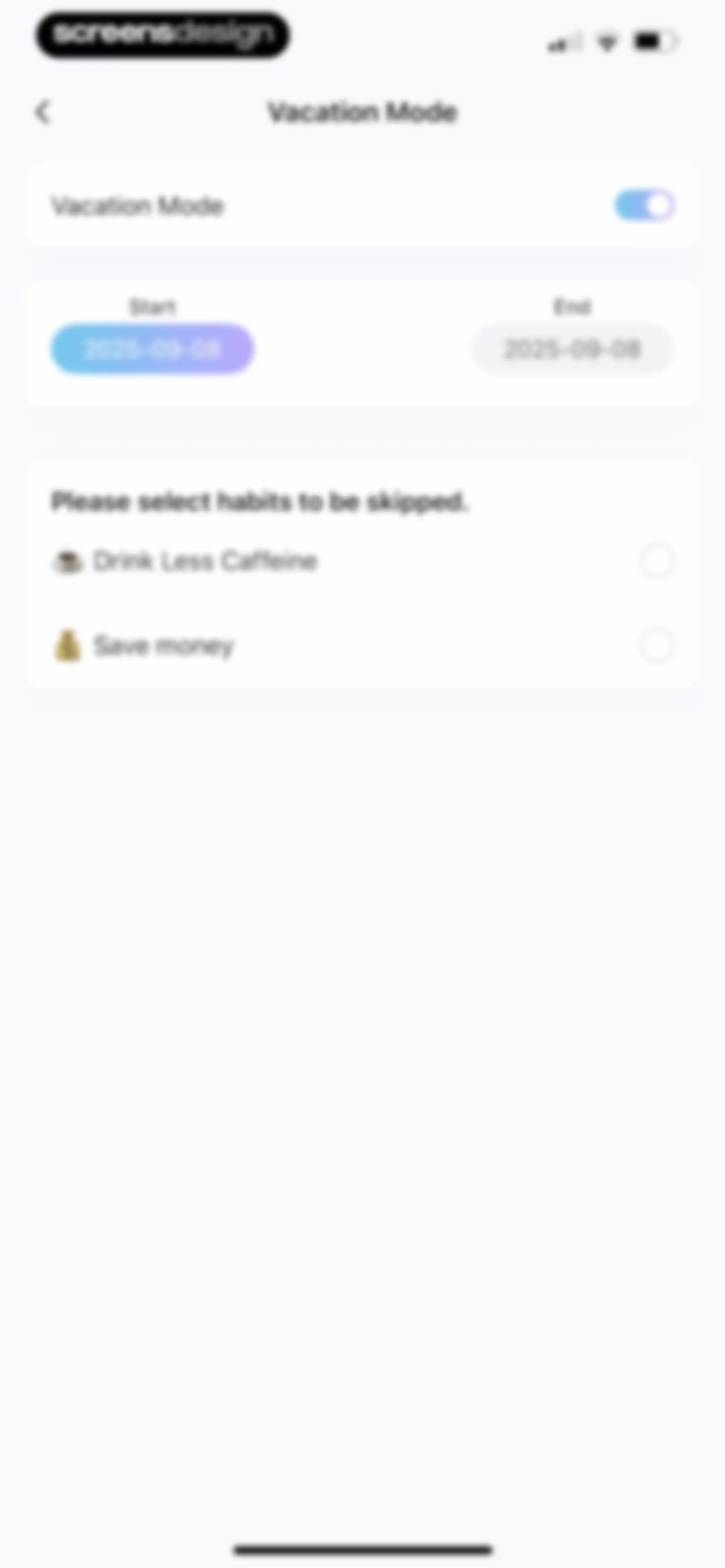 Habit Tracker screen 205