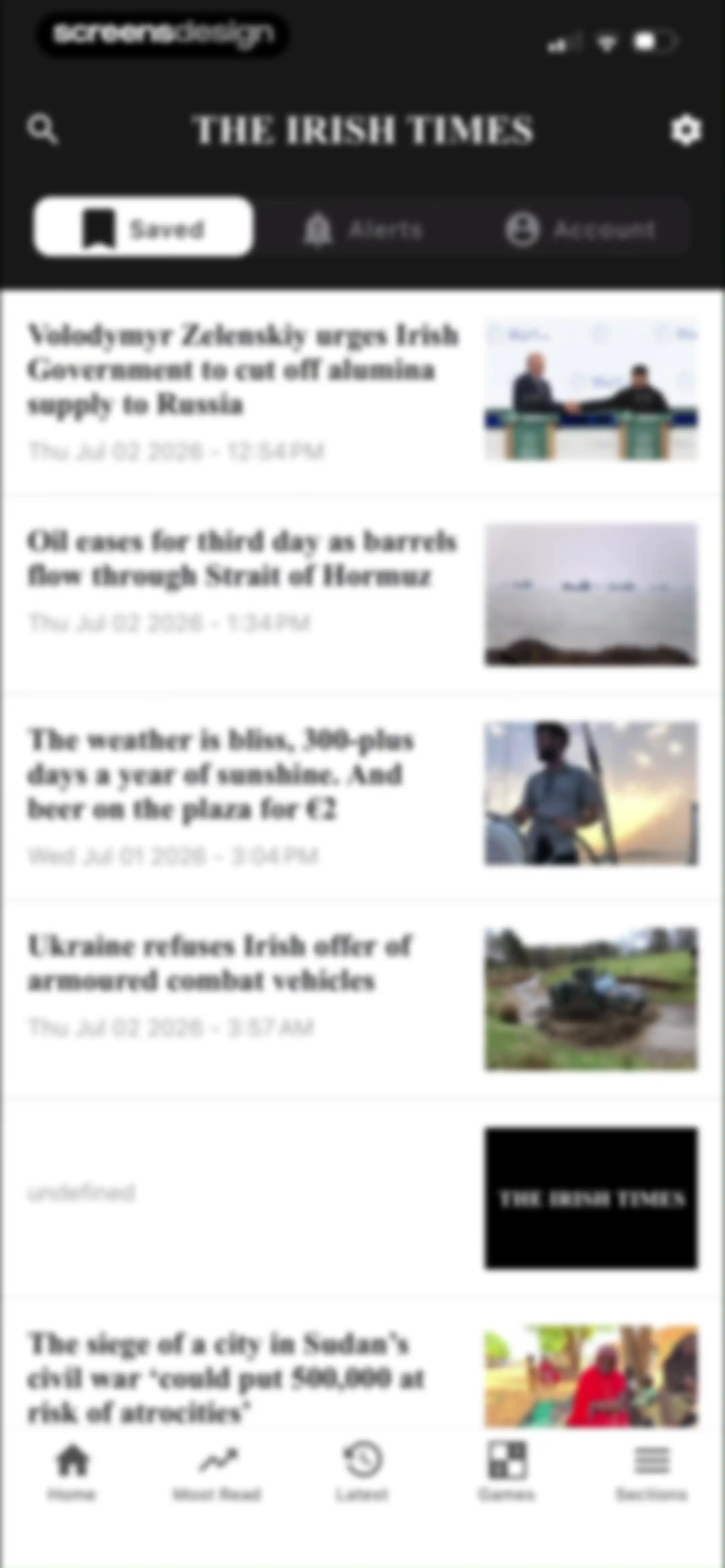 The Irish Times screen 63