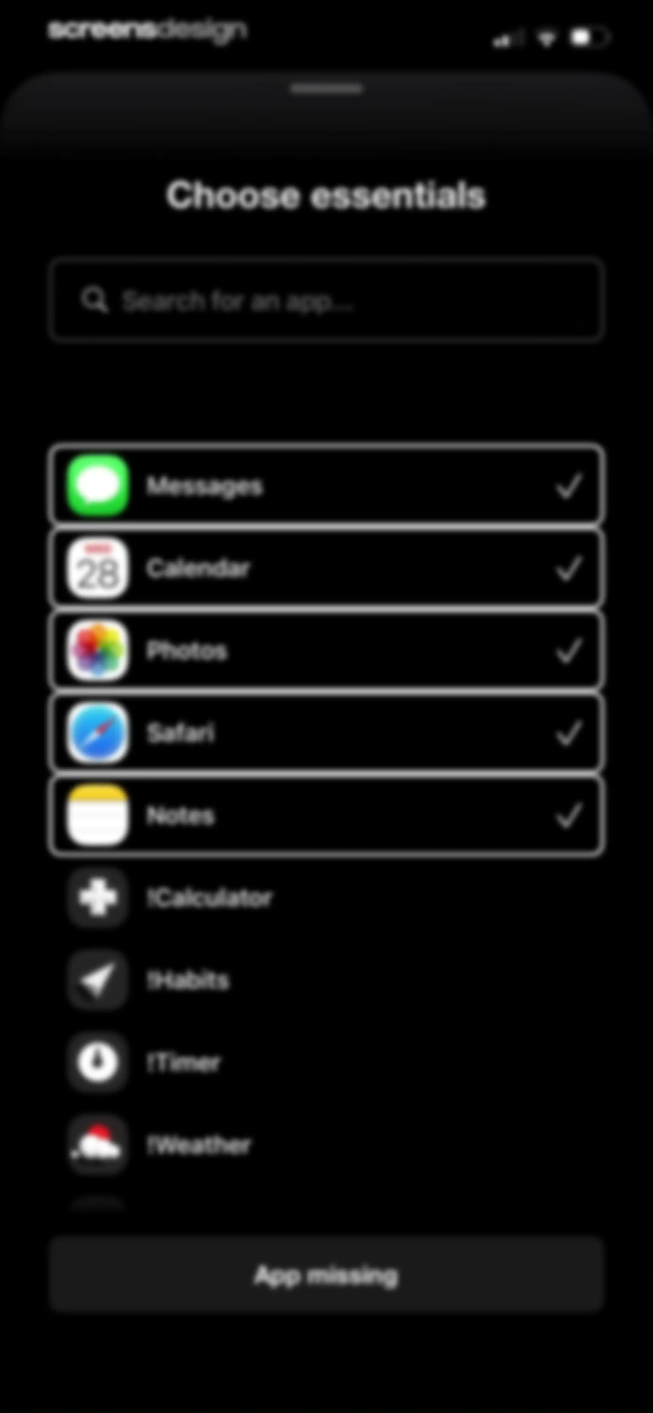 Blank Spaces Launcher screen 26