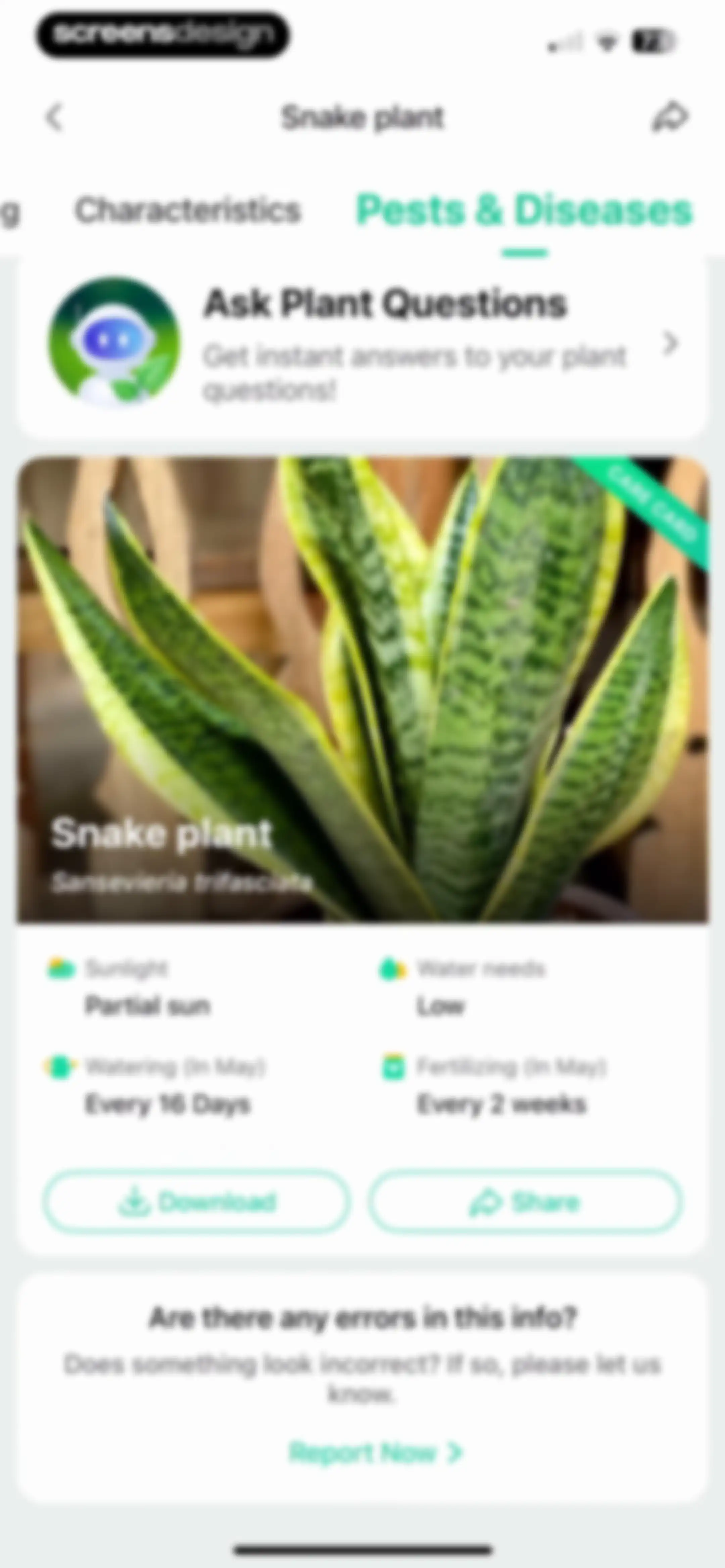 Plant Parent: Plant Care Guide screen 110
