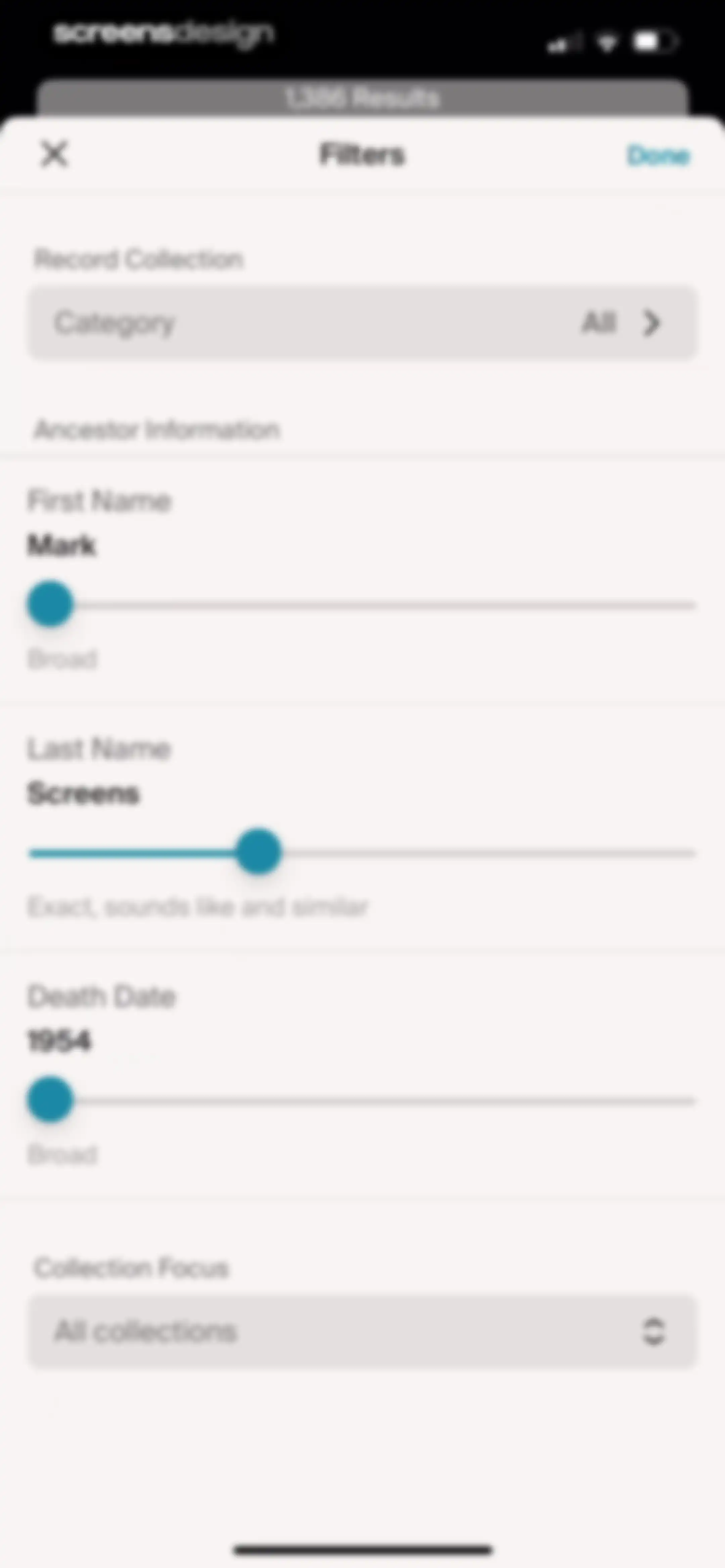 Ancestry: Family History & DNA screen 57