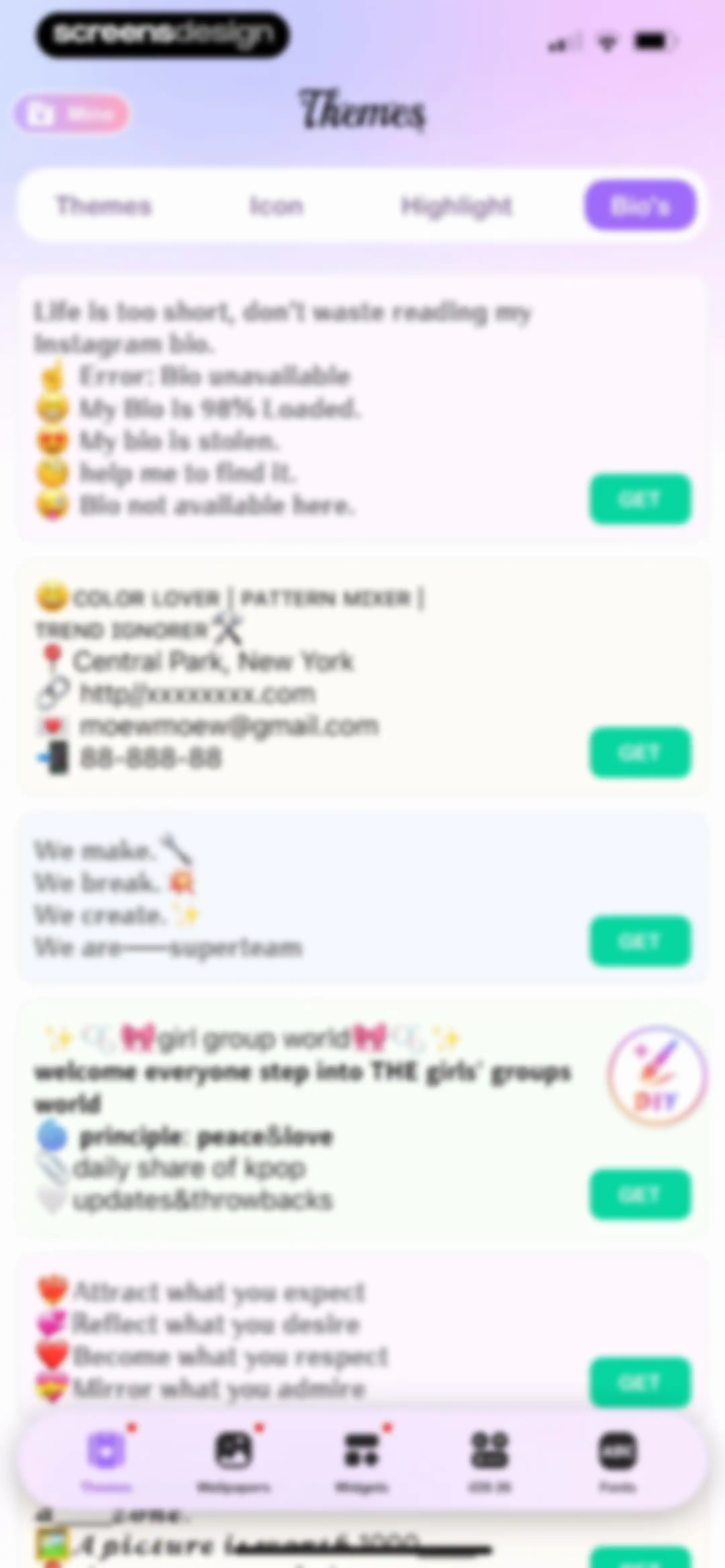 Cool Themes & Fonts: Cute Text screen 38