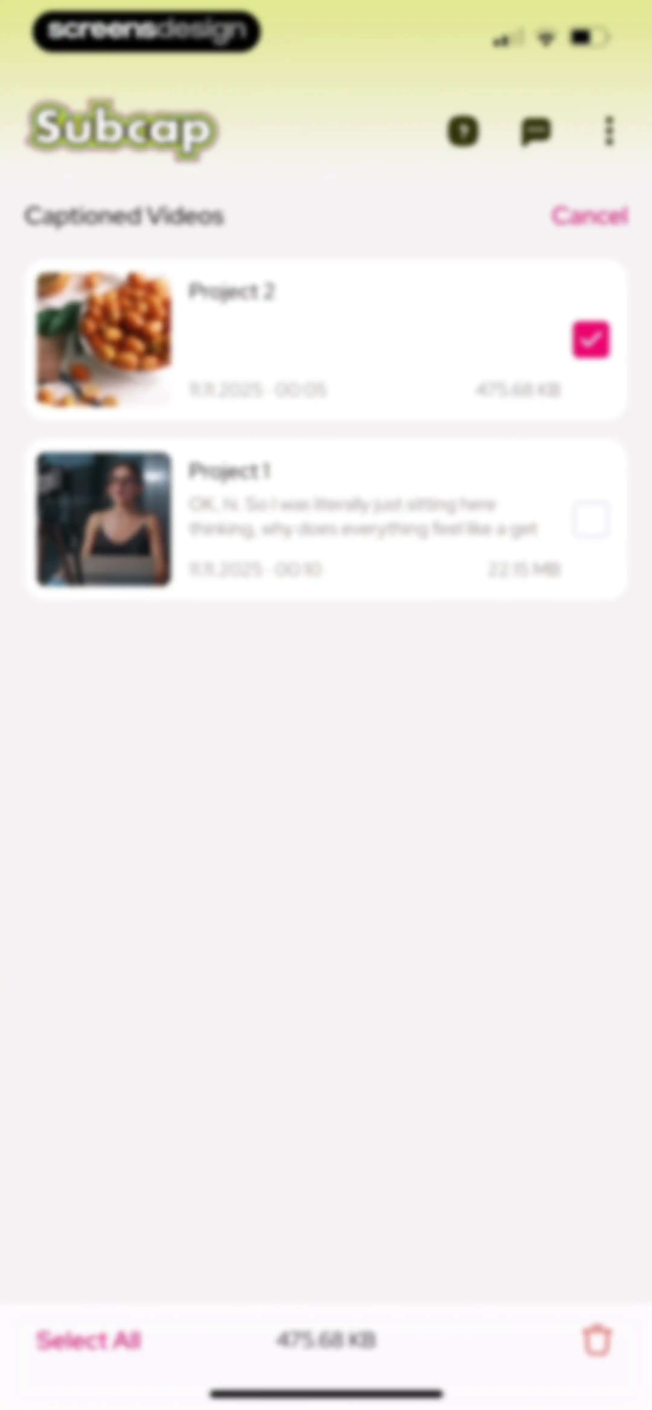 Subcap: Captions AI, Subtitles screen 47