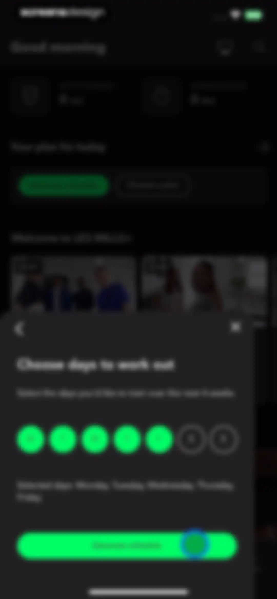 LES MILLS+: home workout app screen 11