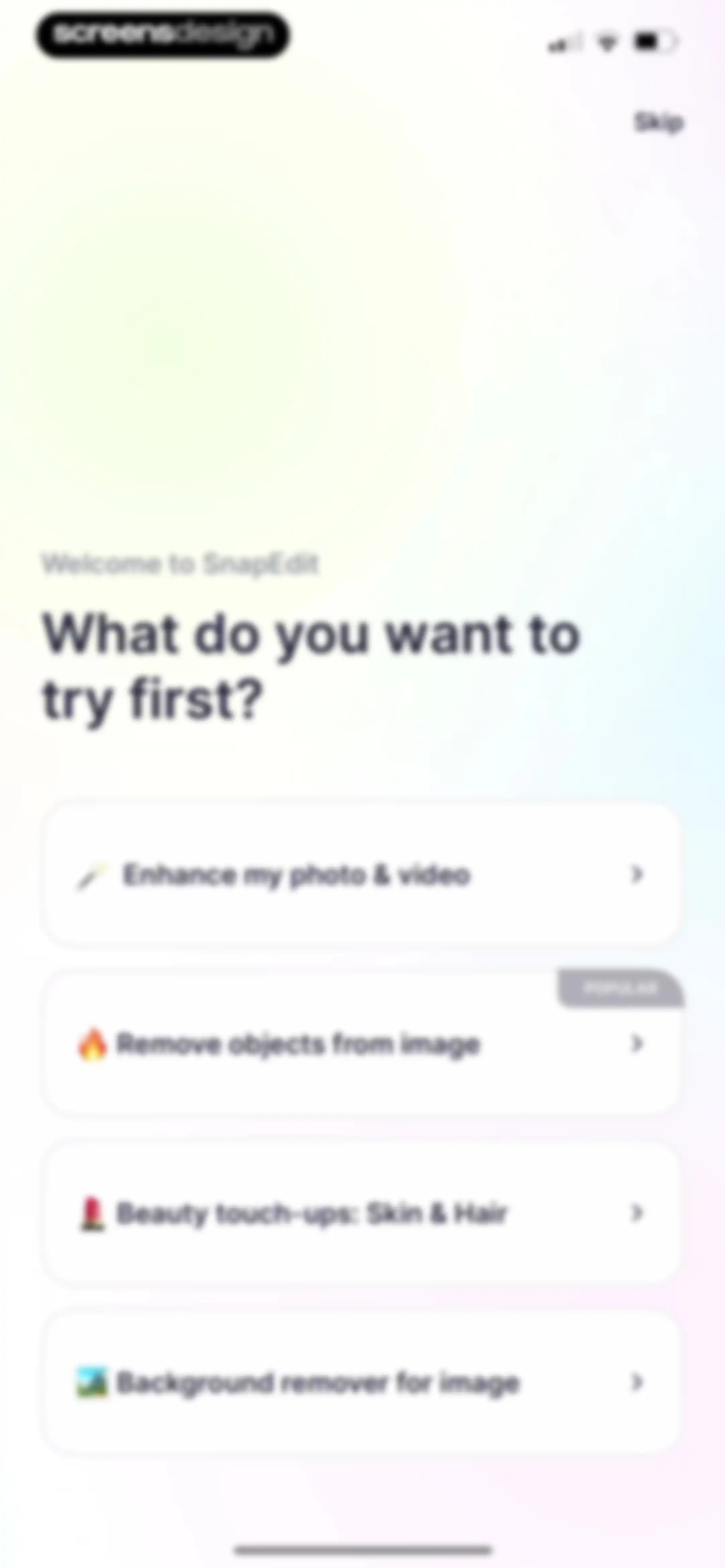 SnapEdit: Photo Editor AI screen 1