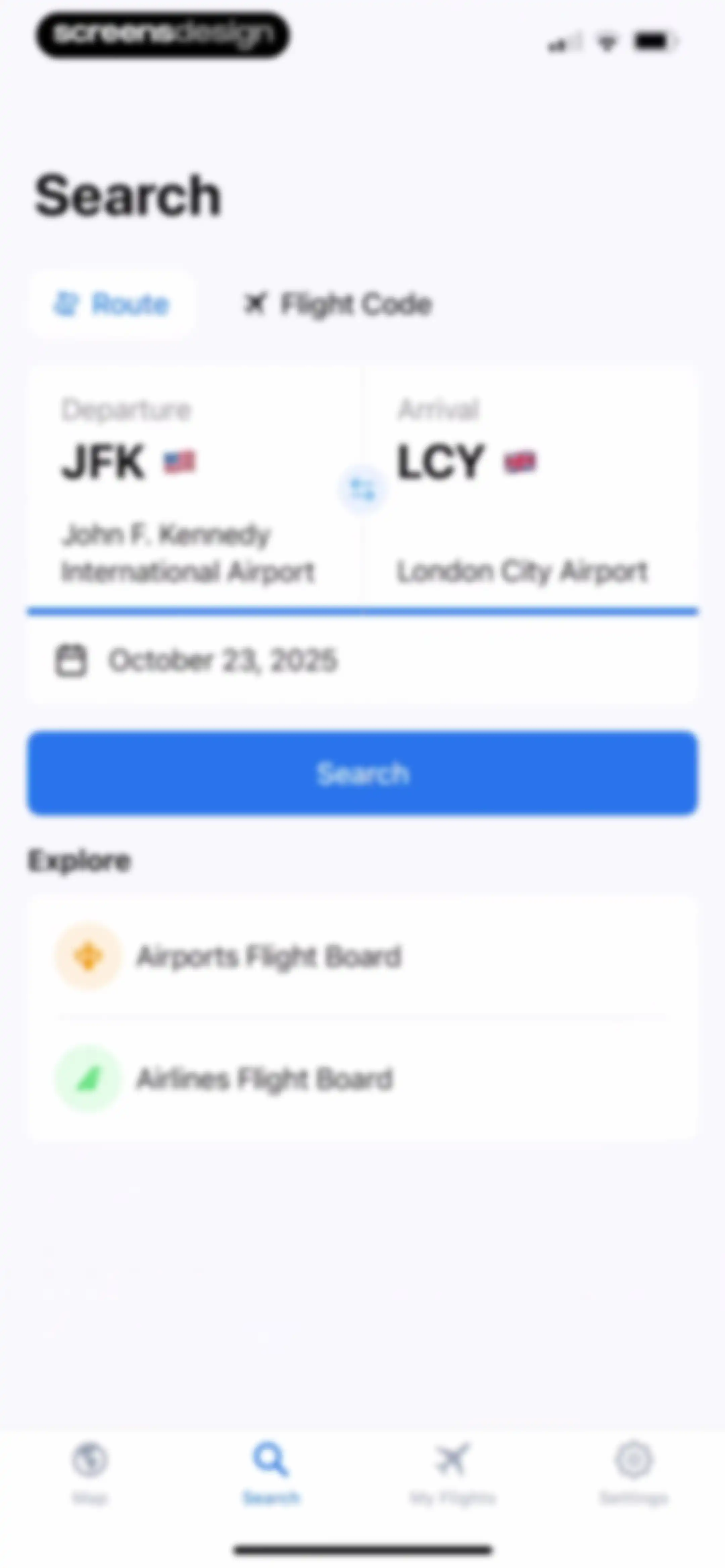 Flight Tracker + screen 21