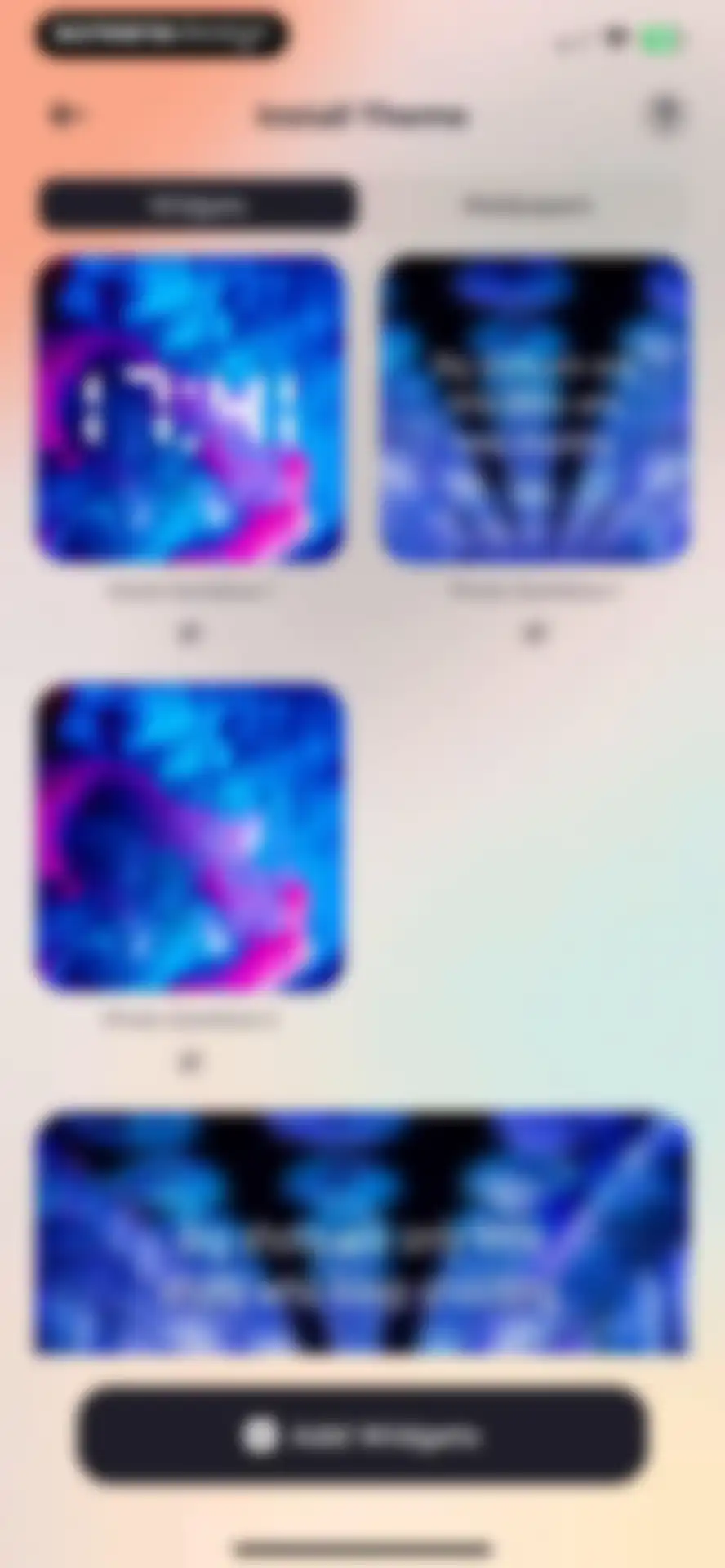 Fancy Widgets & Themes screen 6