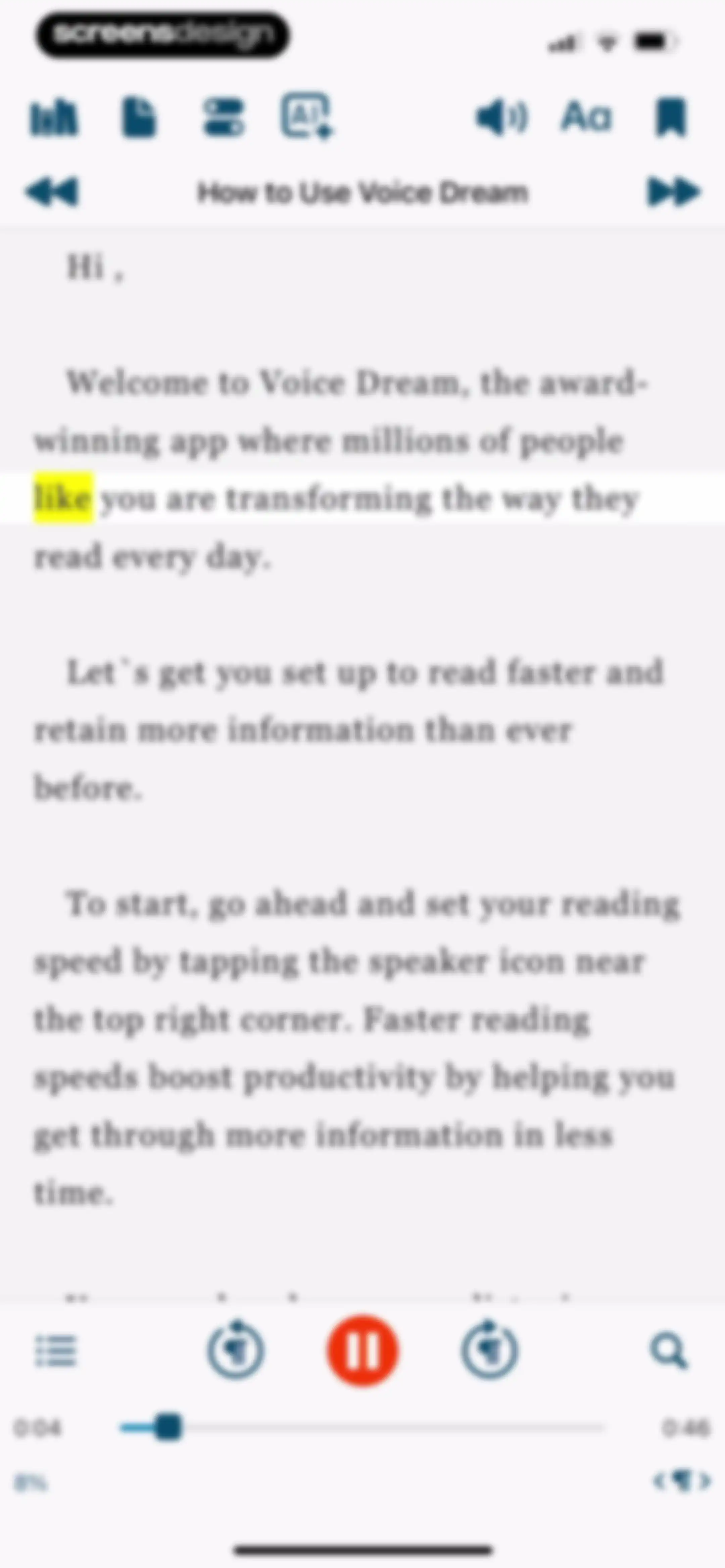 Voice Dream - Natural Reader screen 13