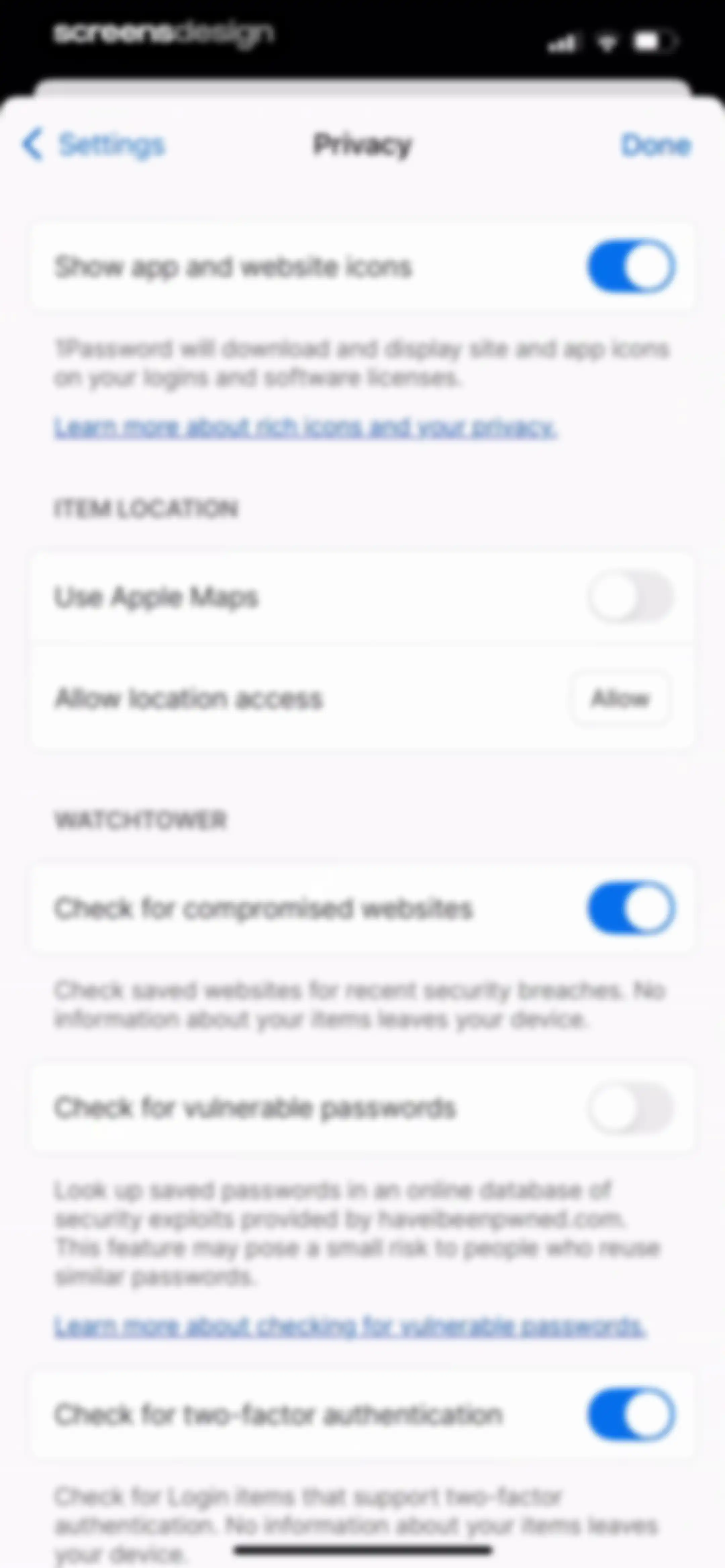 1Password: Password Manager screen 156