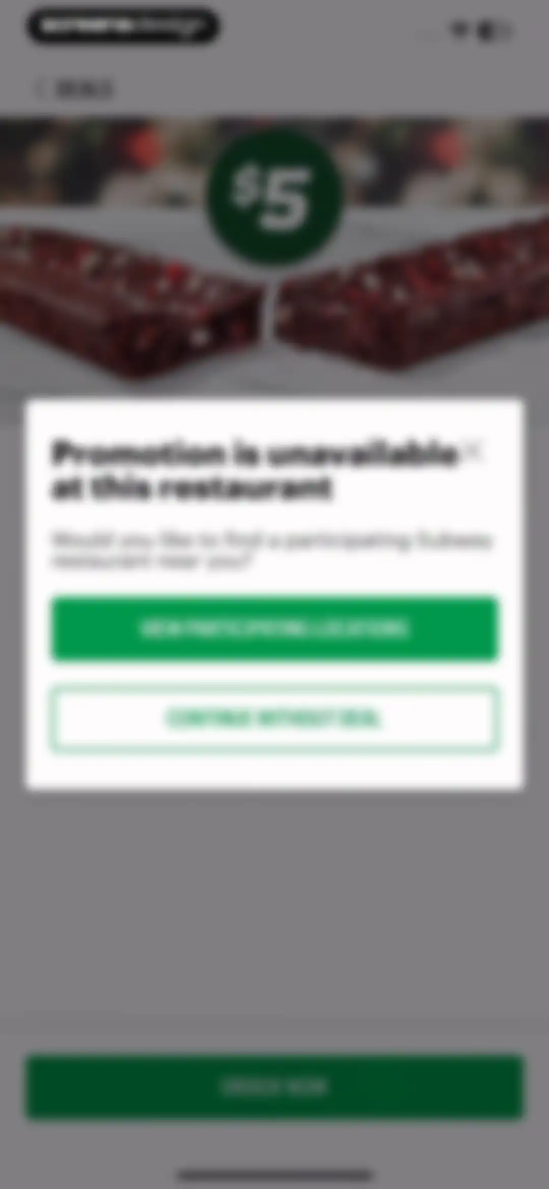Subway® screen 45
