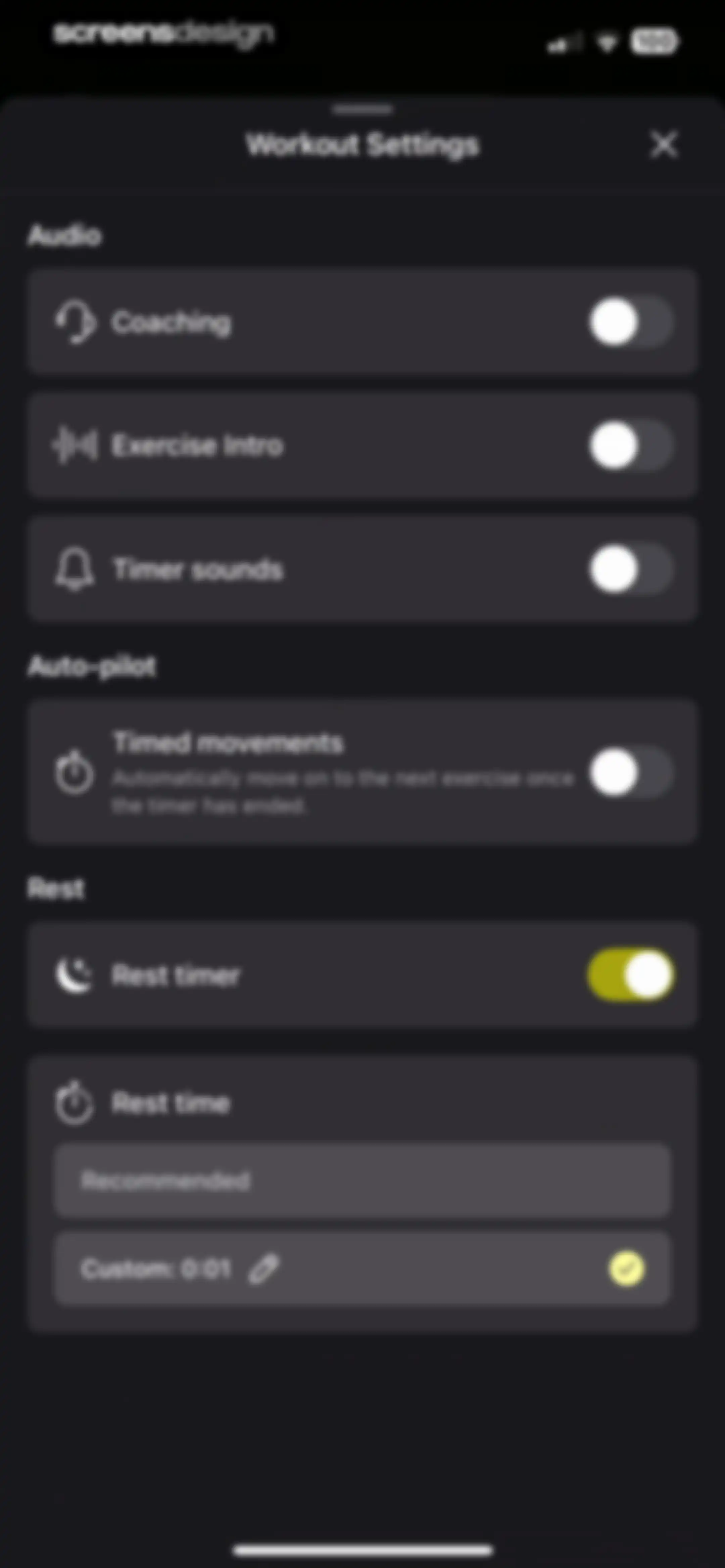 Peloton Strength+ screen 111