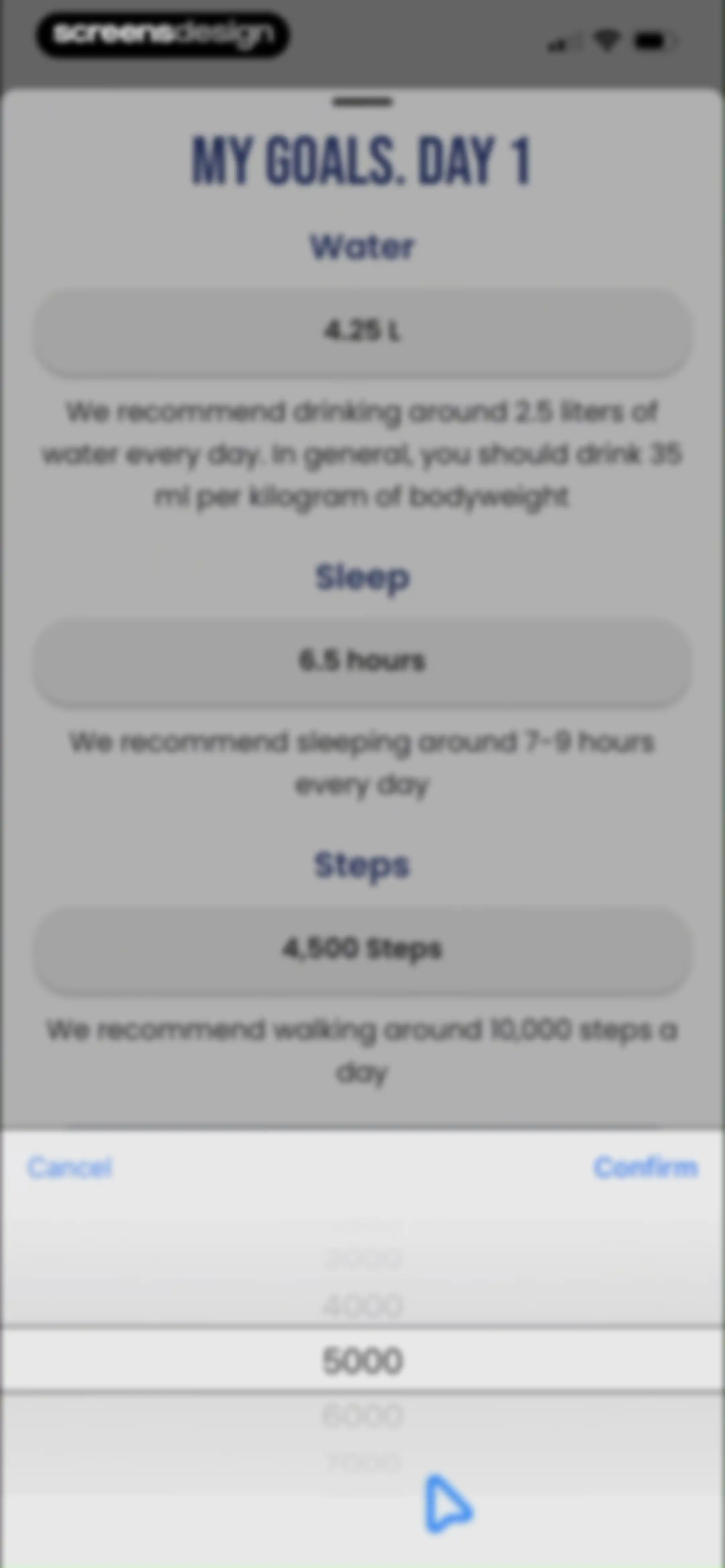 90 Day Challenge screen 71