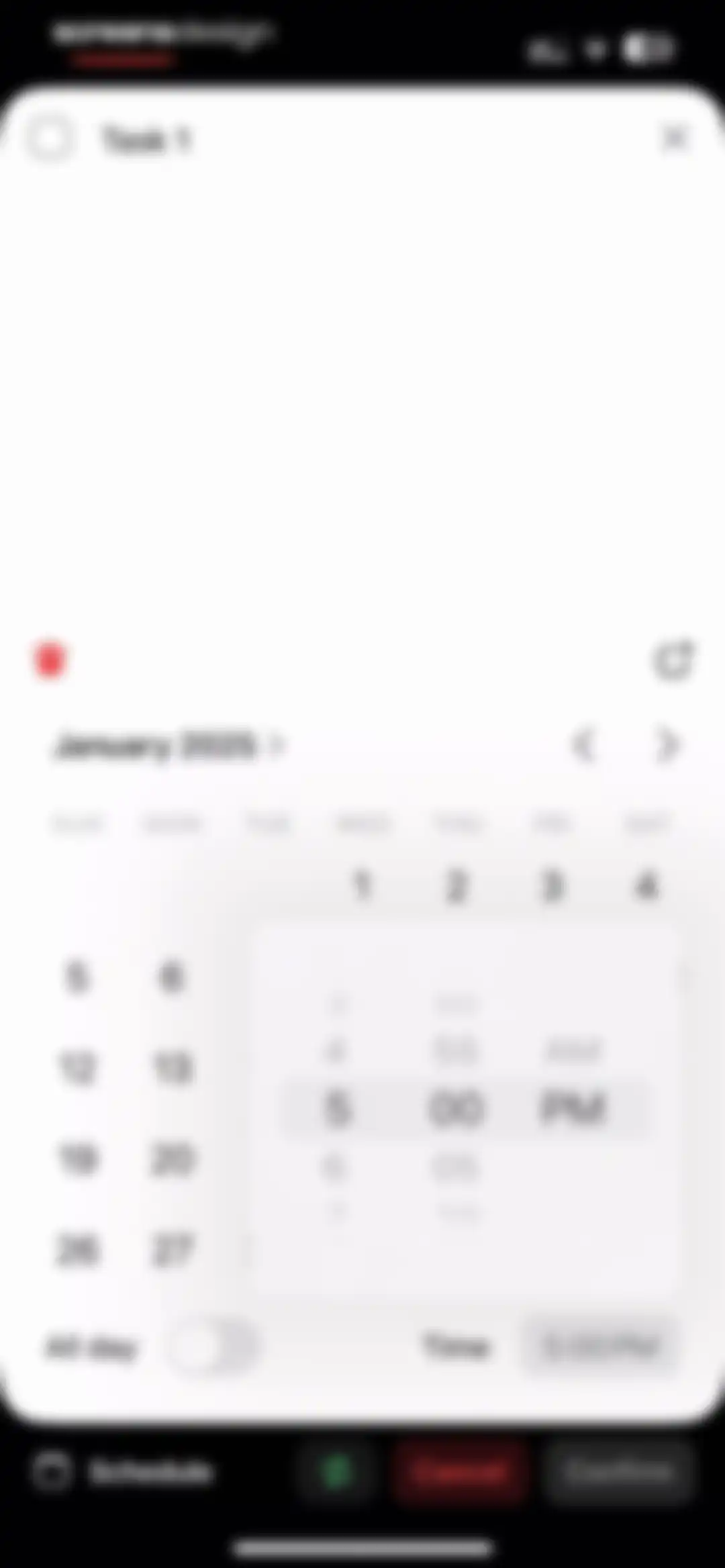 Amie - Todos, calendar screen 35