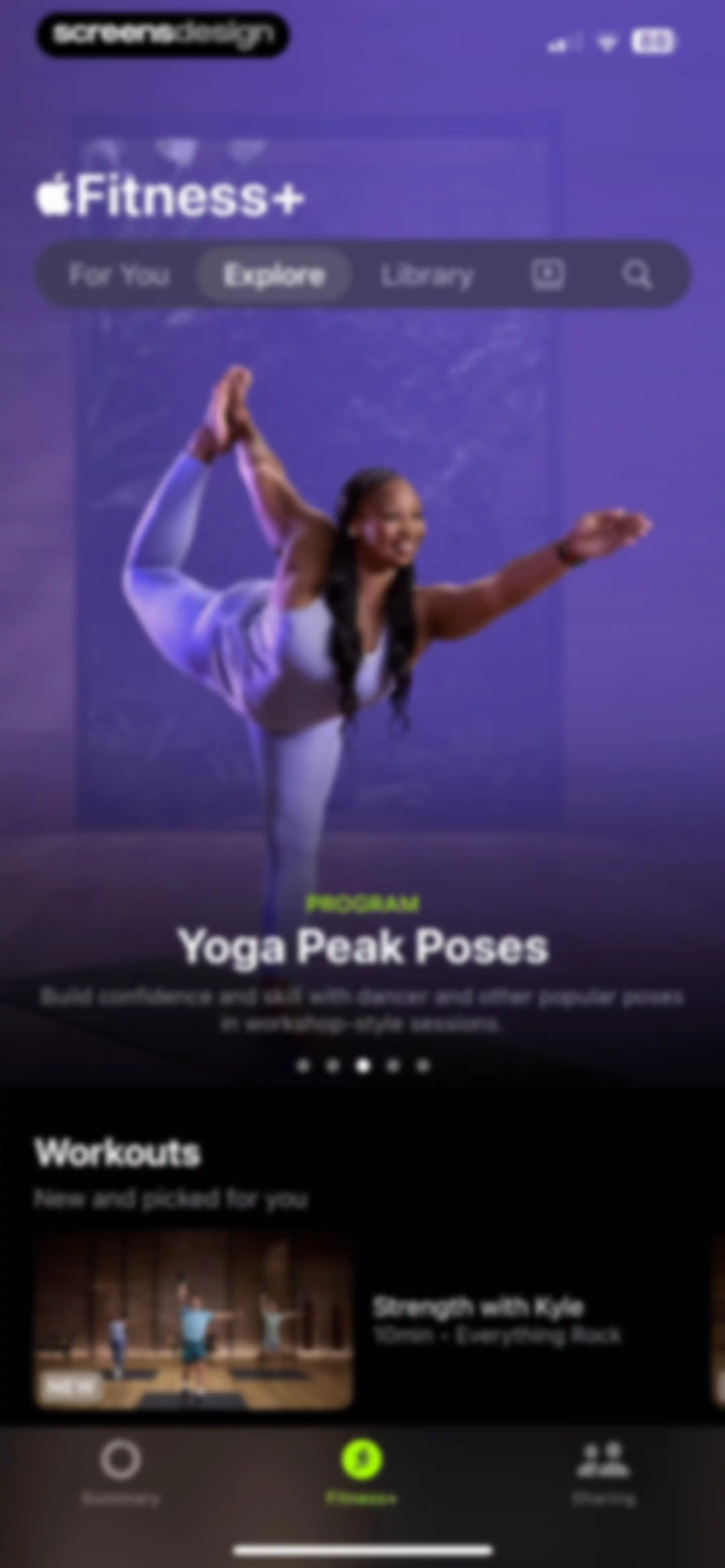 Apple Fitness screen 115