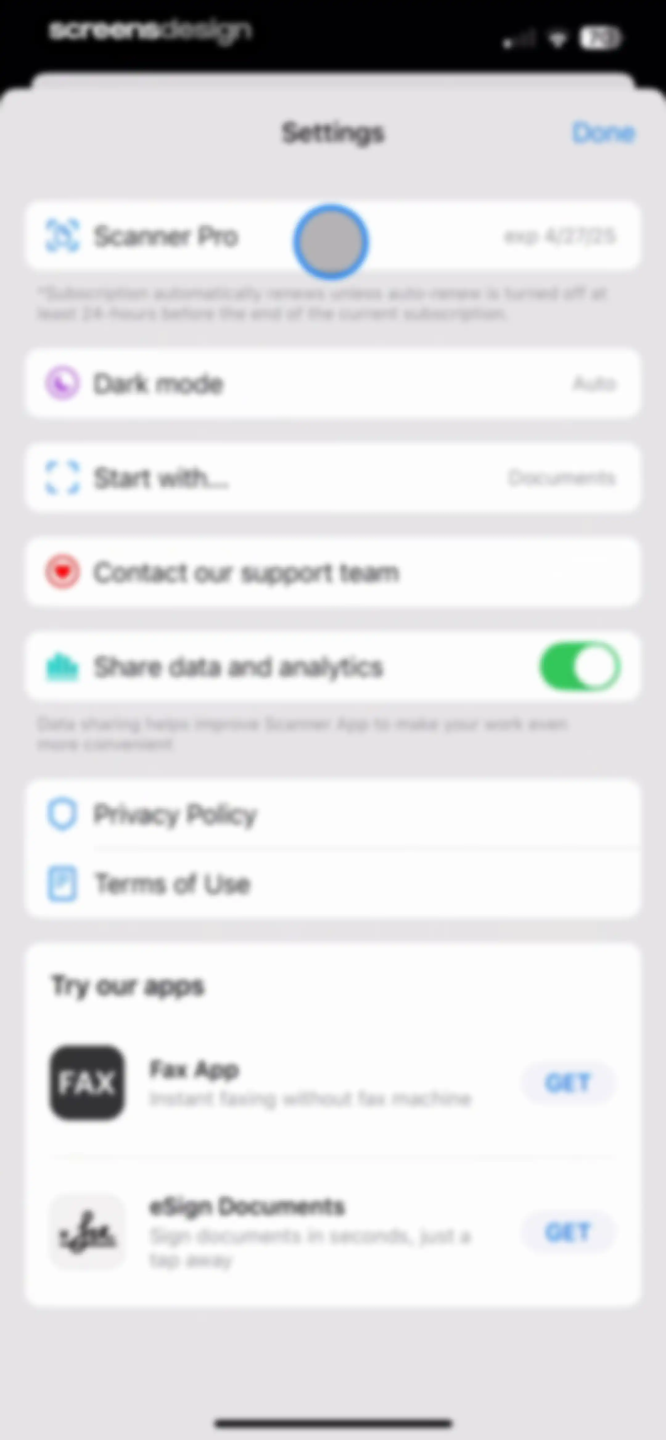Scanner App. JPG, Photo to PDF screen 61