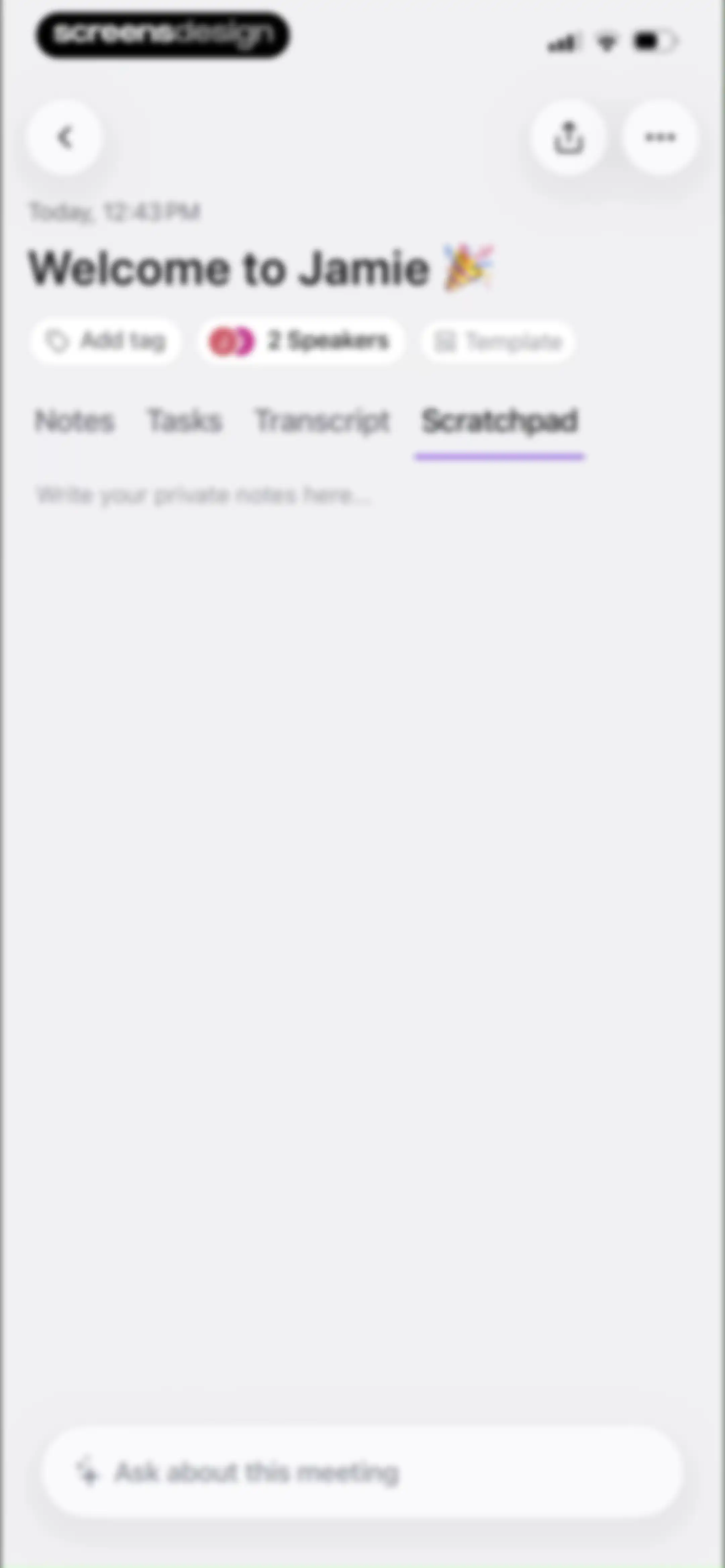 AI Meeting Note Taker - Jamie screen 50