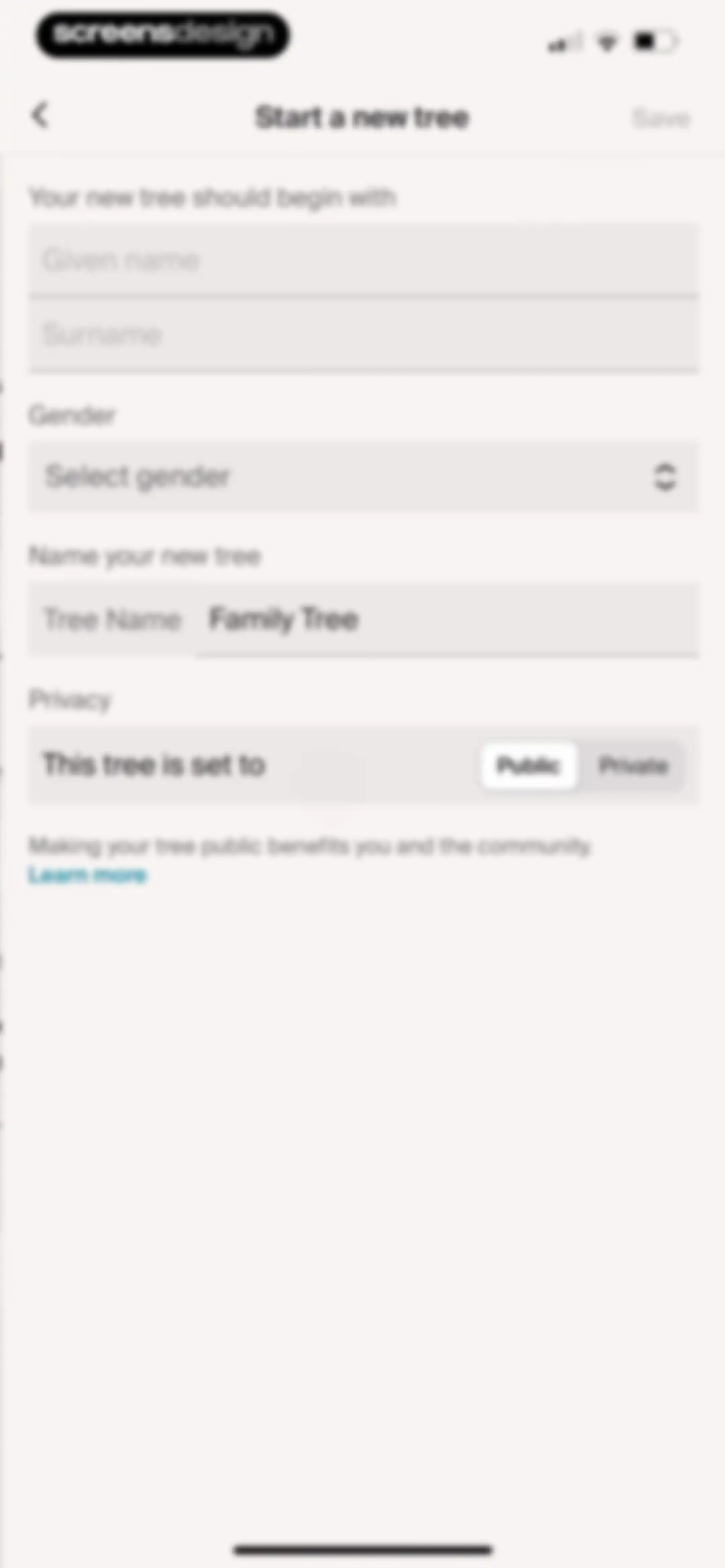 Ancestry: Family History & DNA screen 291