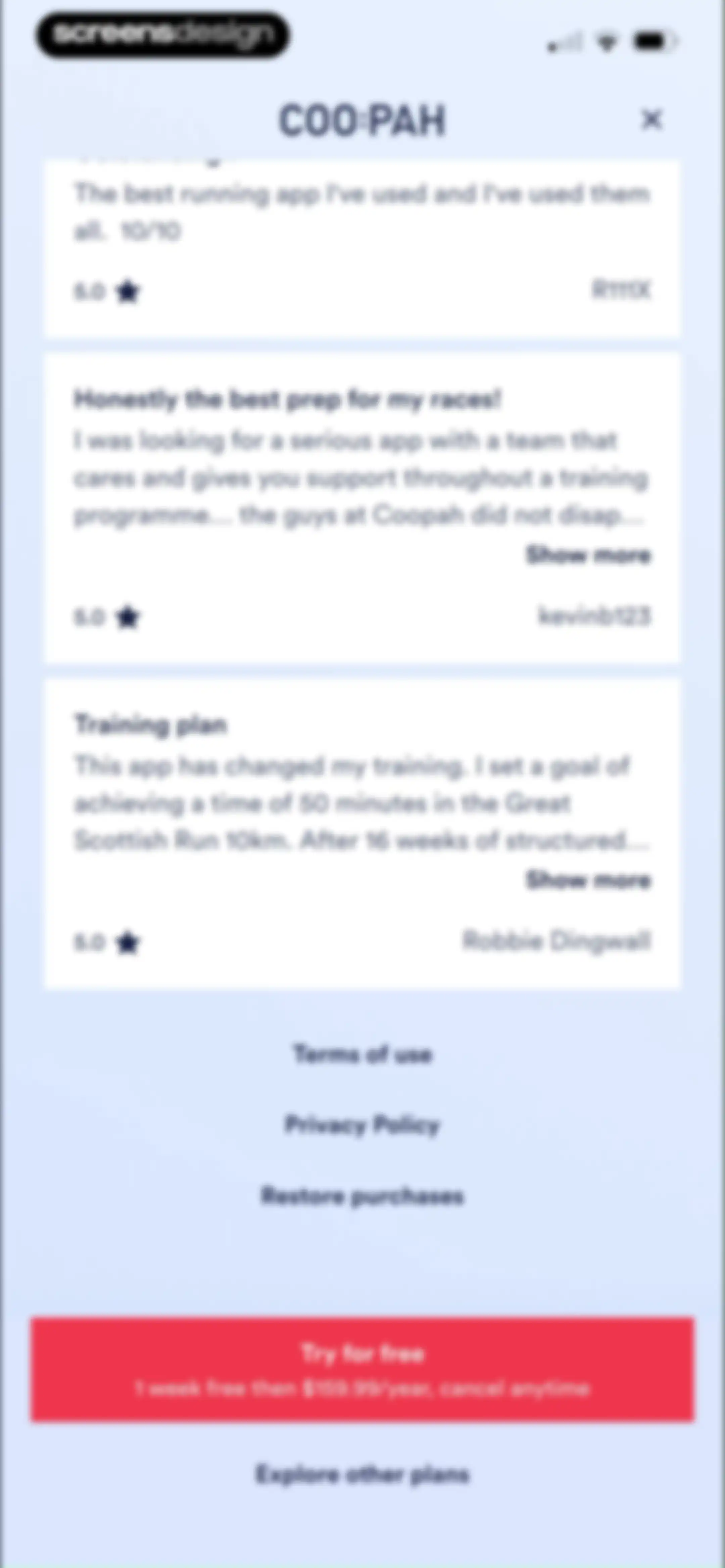 Coopah: The Run Coaching App screen 29