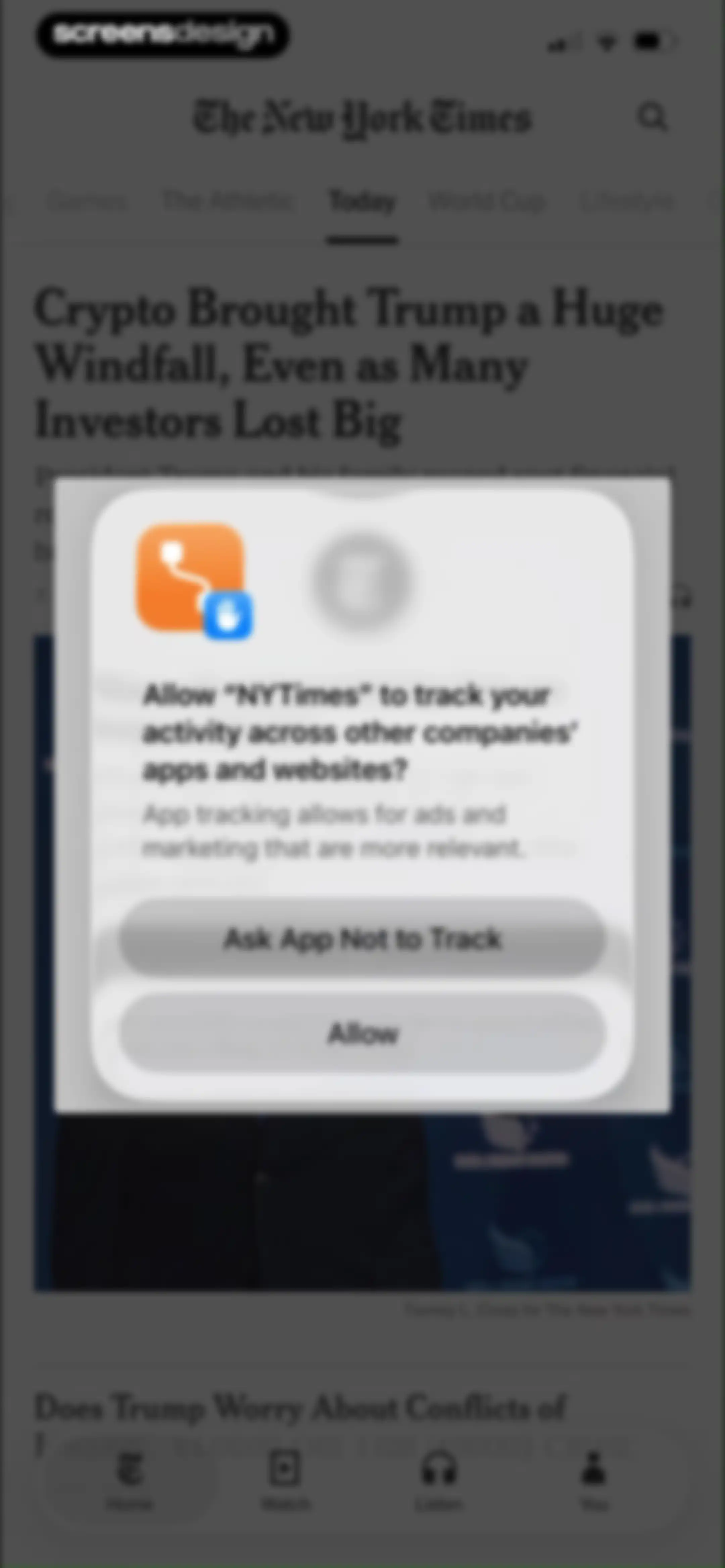 NYTimes: US and Global News screen 11