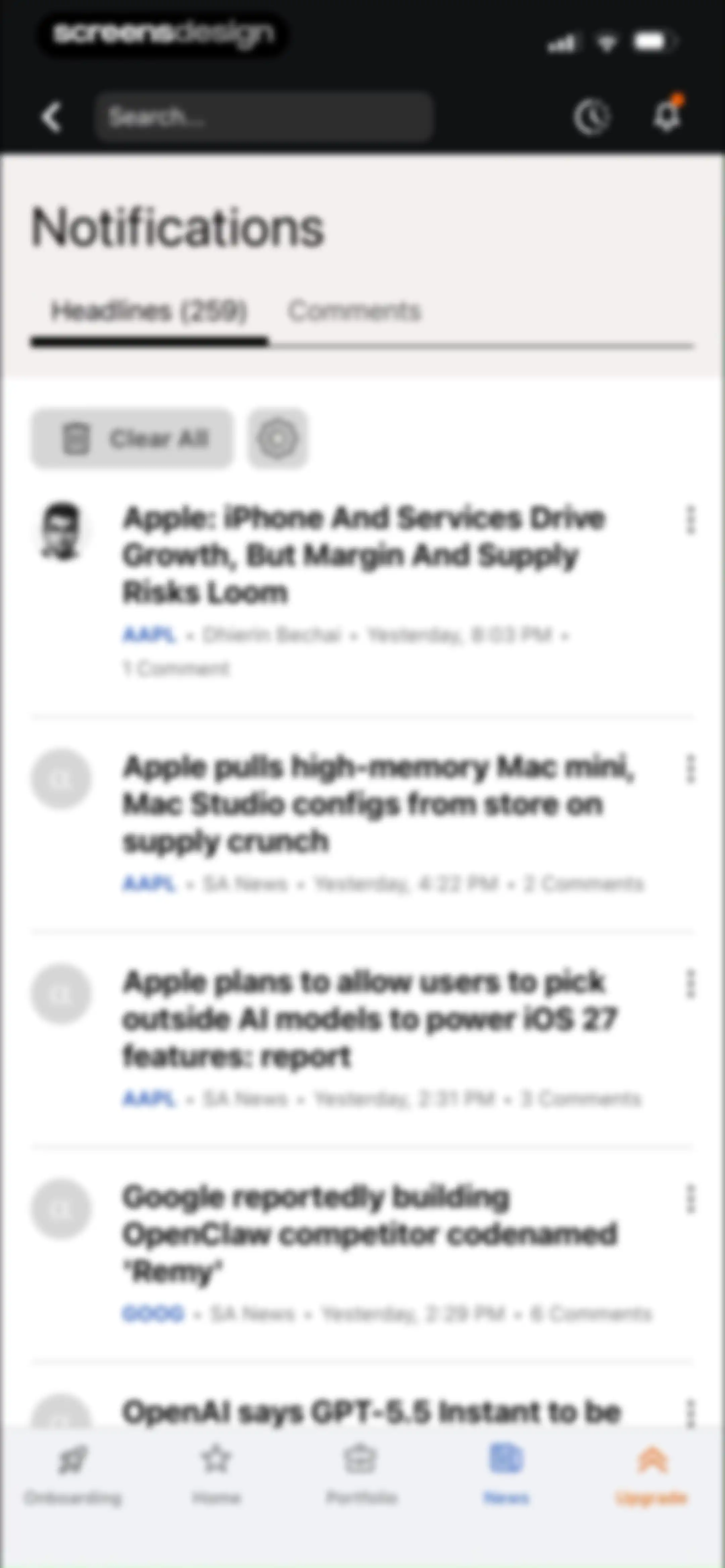 Seeking Alpha: News & Analysis screen 92
