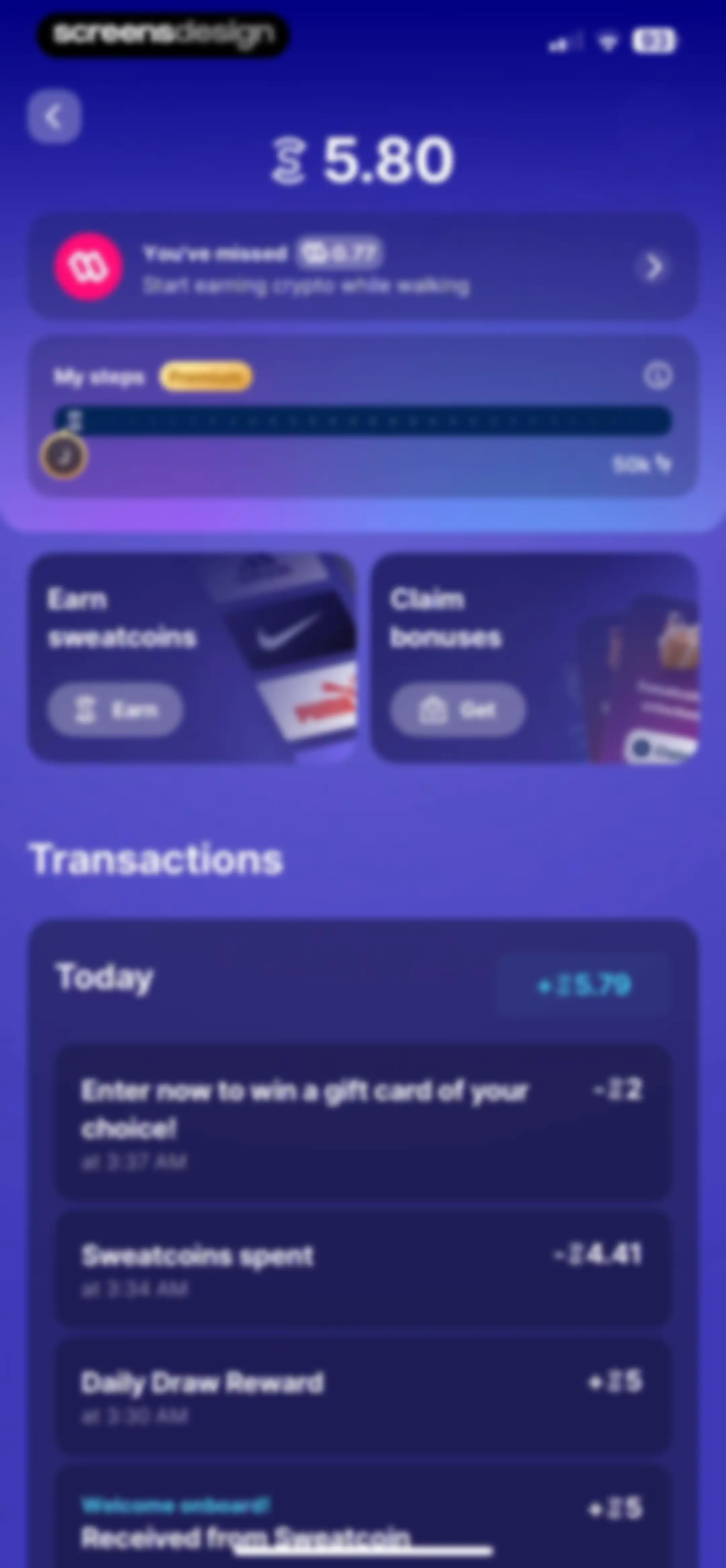 Sweatcoin Walking Step Counter screen 147