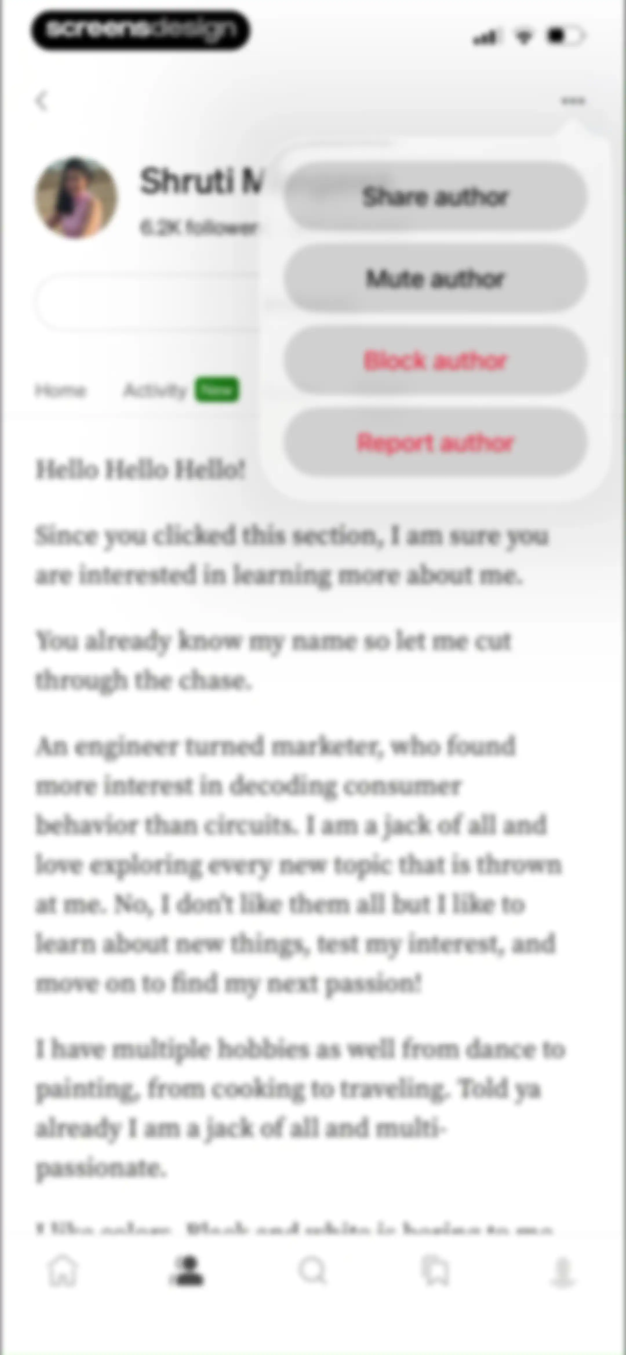 Medium: Read & Write Stories screen 71