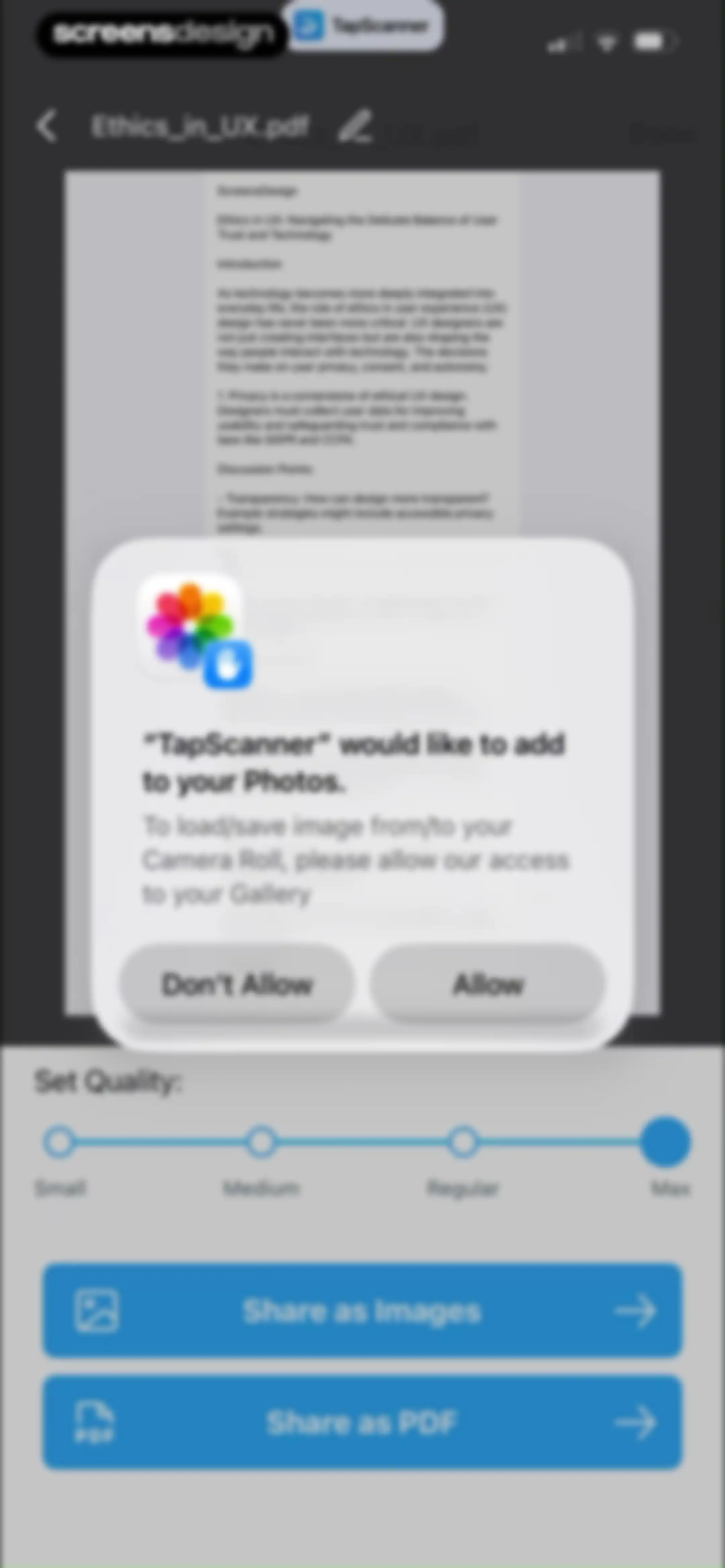 PDF Scanner App: TapScanner screen 62