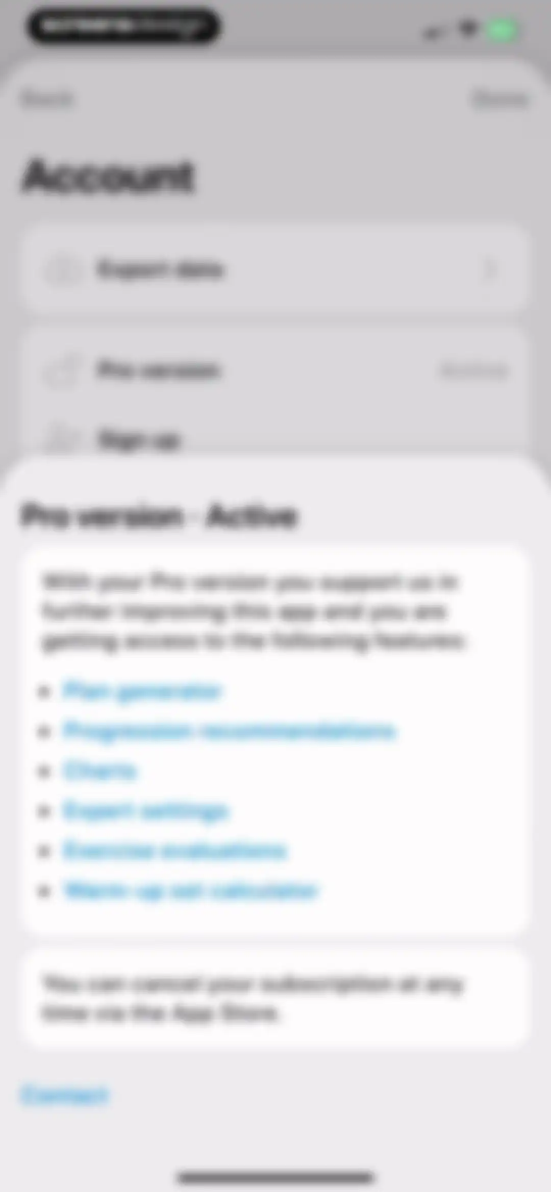 Gym Workout Alpha Progression screen 103