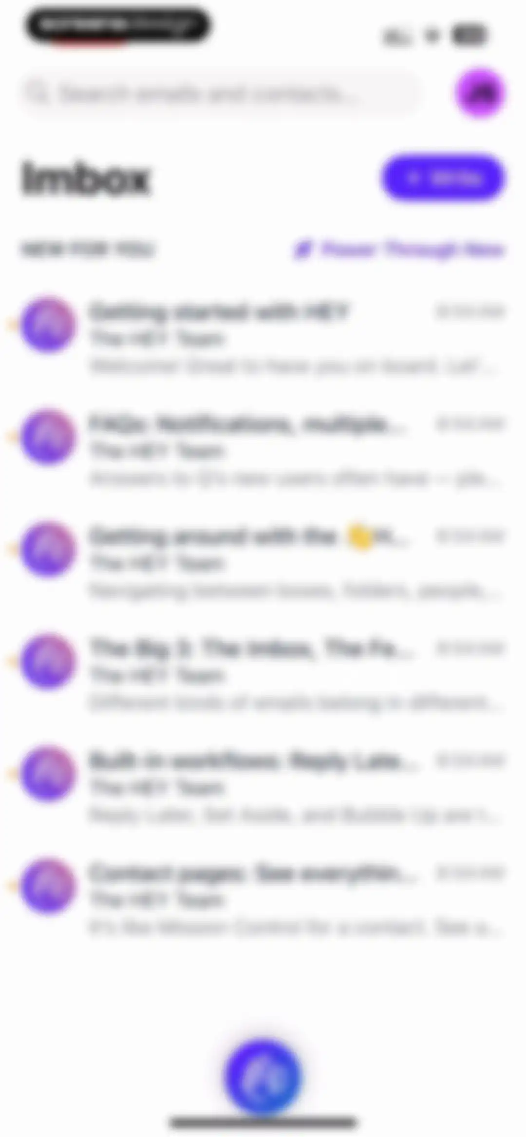 HEY Email screen 9