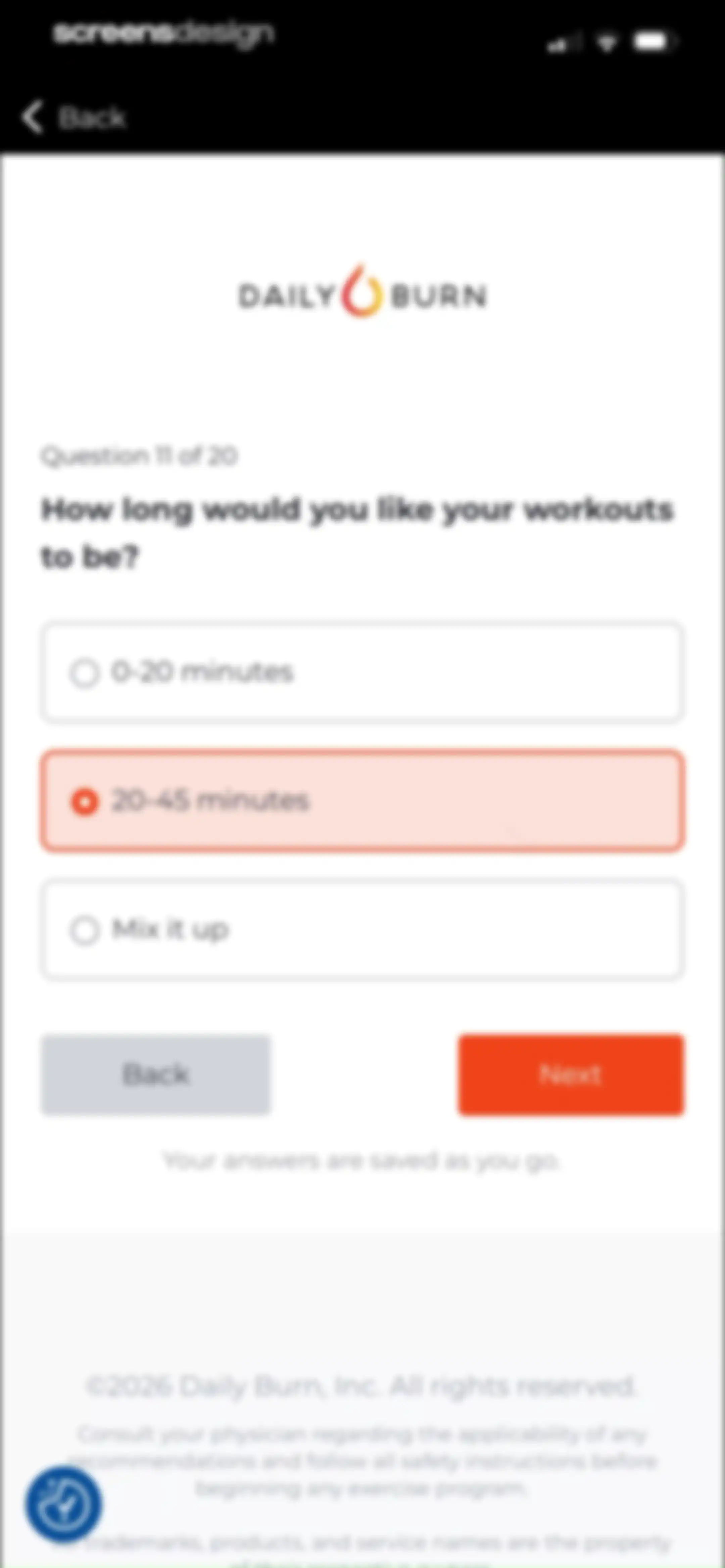 Daily Burn: Home Workouts screen 26