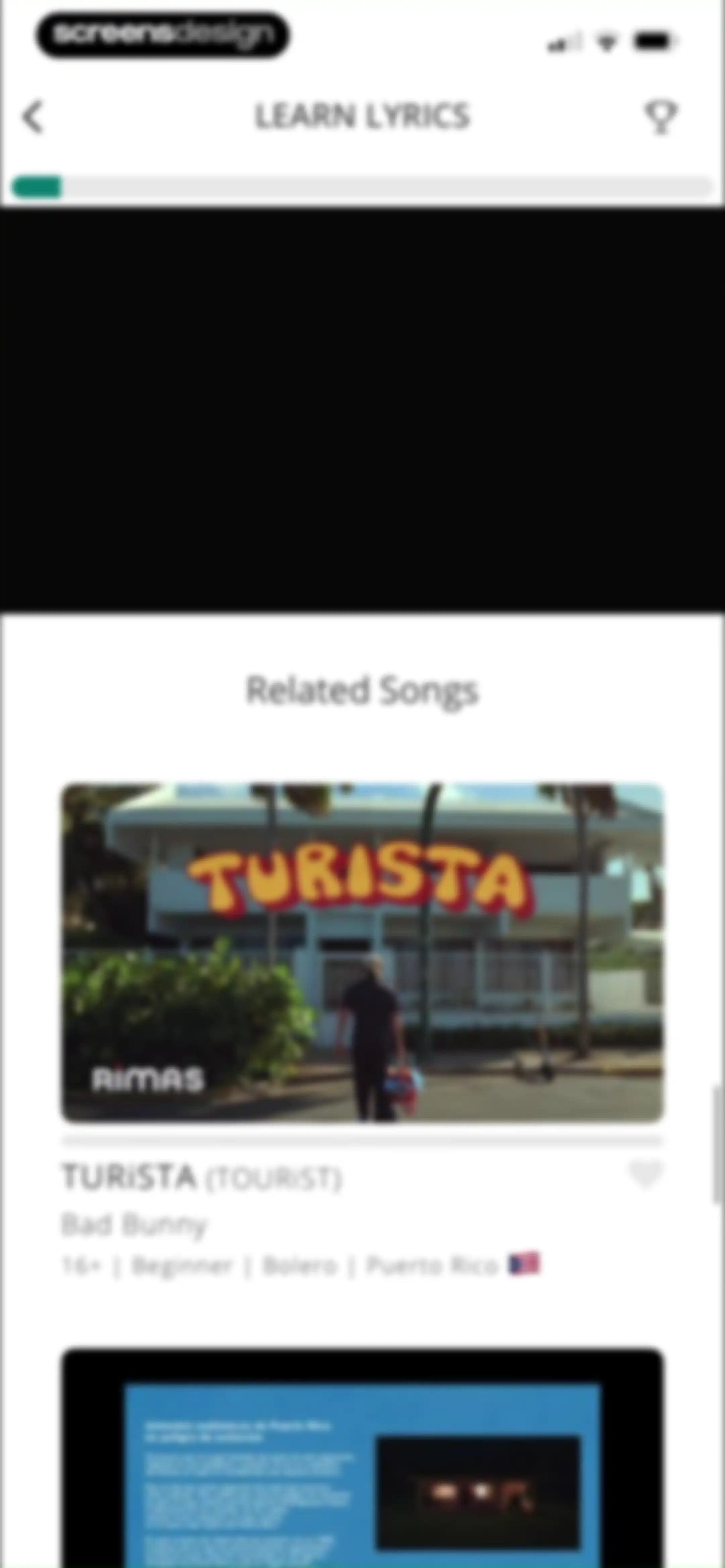 LyricFluent: Learn Languages screen 101