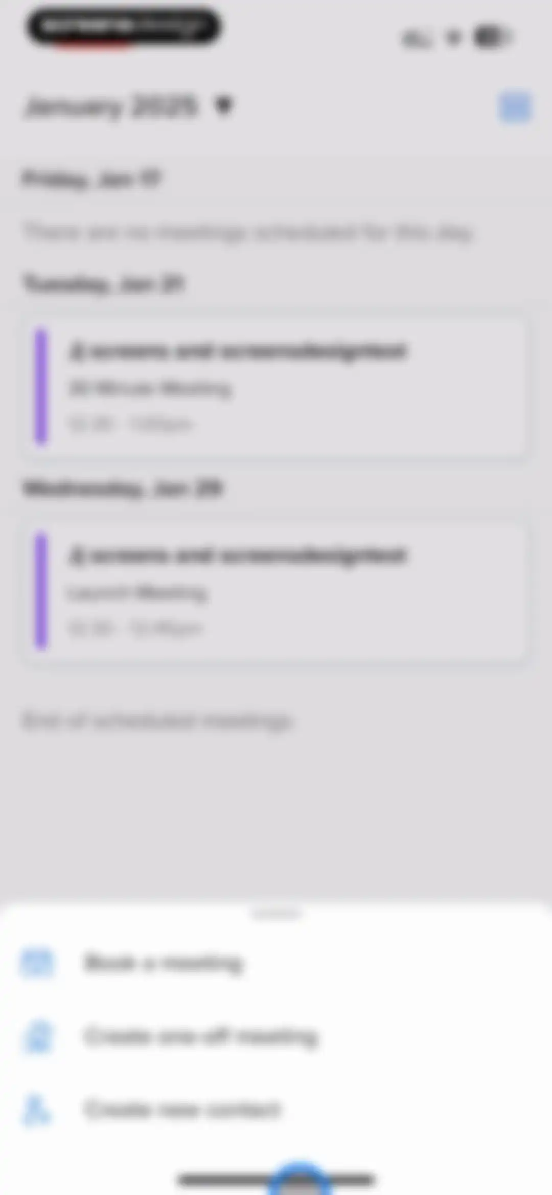 Calendly Mobile screen 82