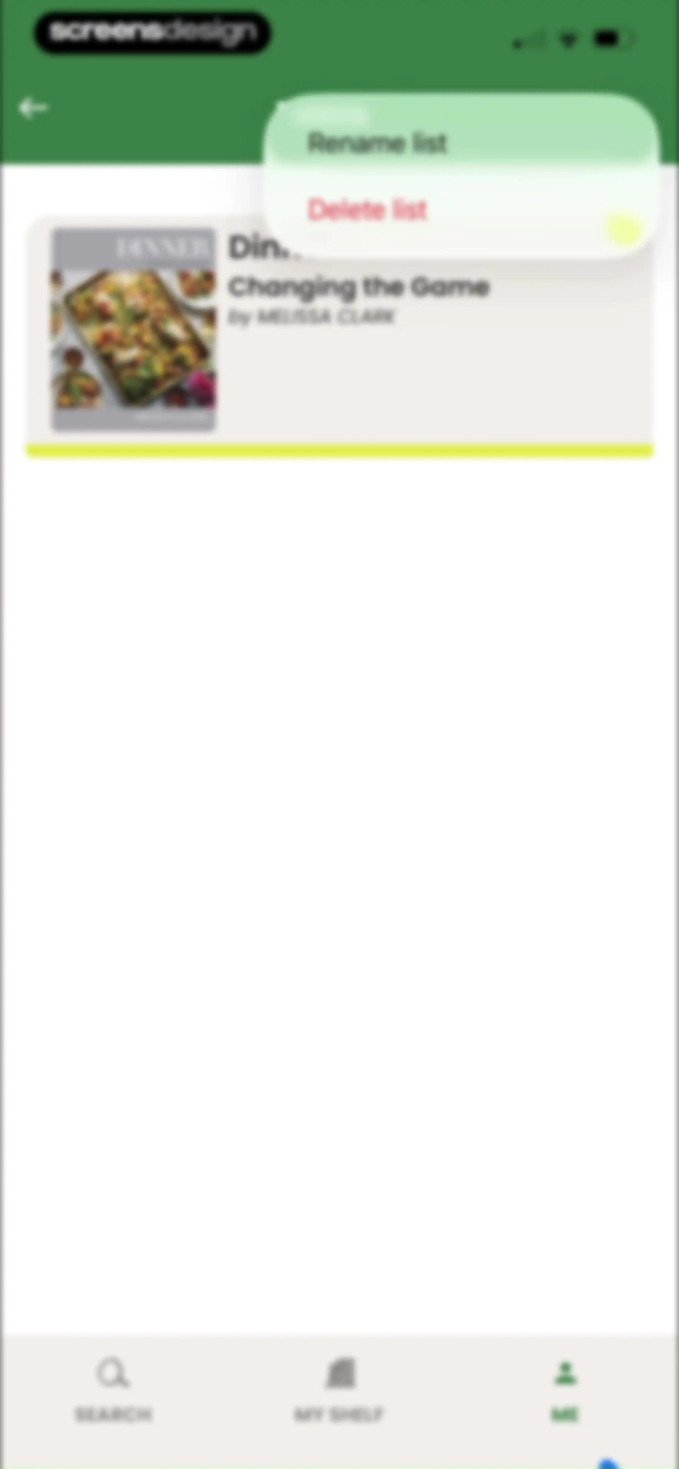 CookShelf: Search Cookbooks screen 94