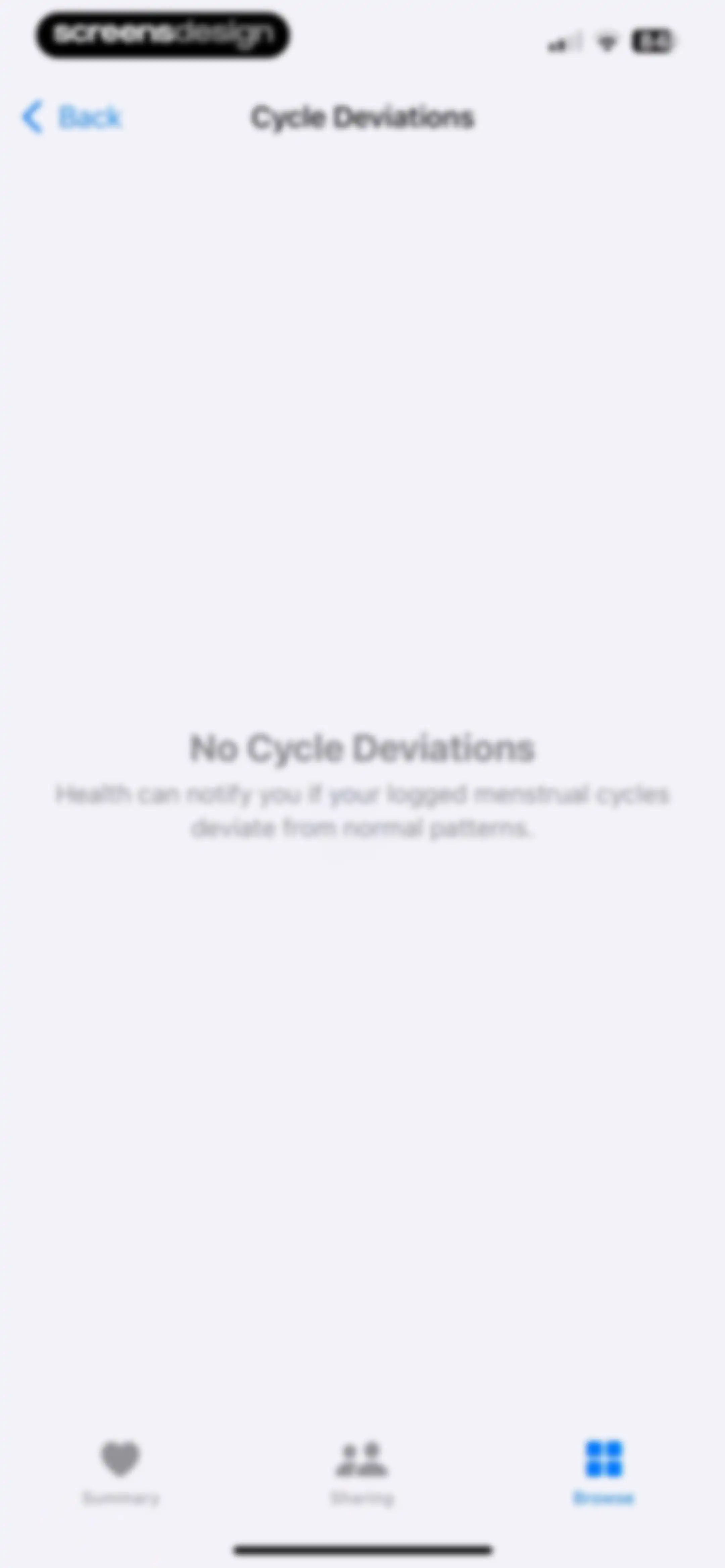 Apple Health screen 107