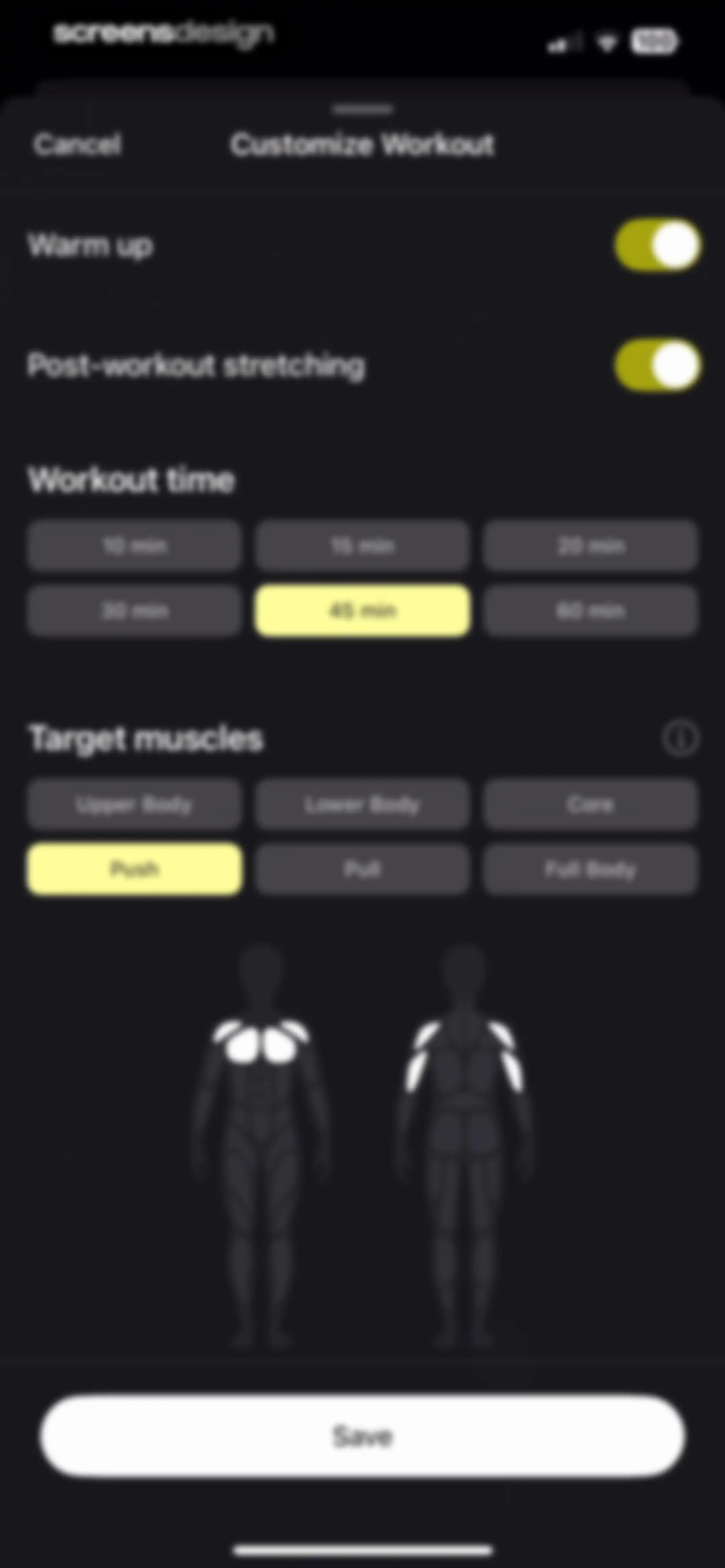 Peloton Strength+ screen 128