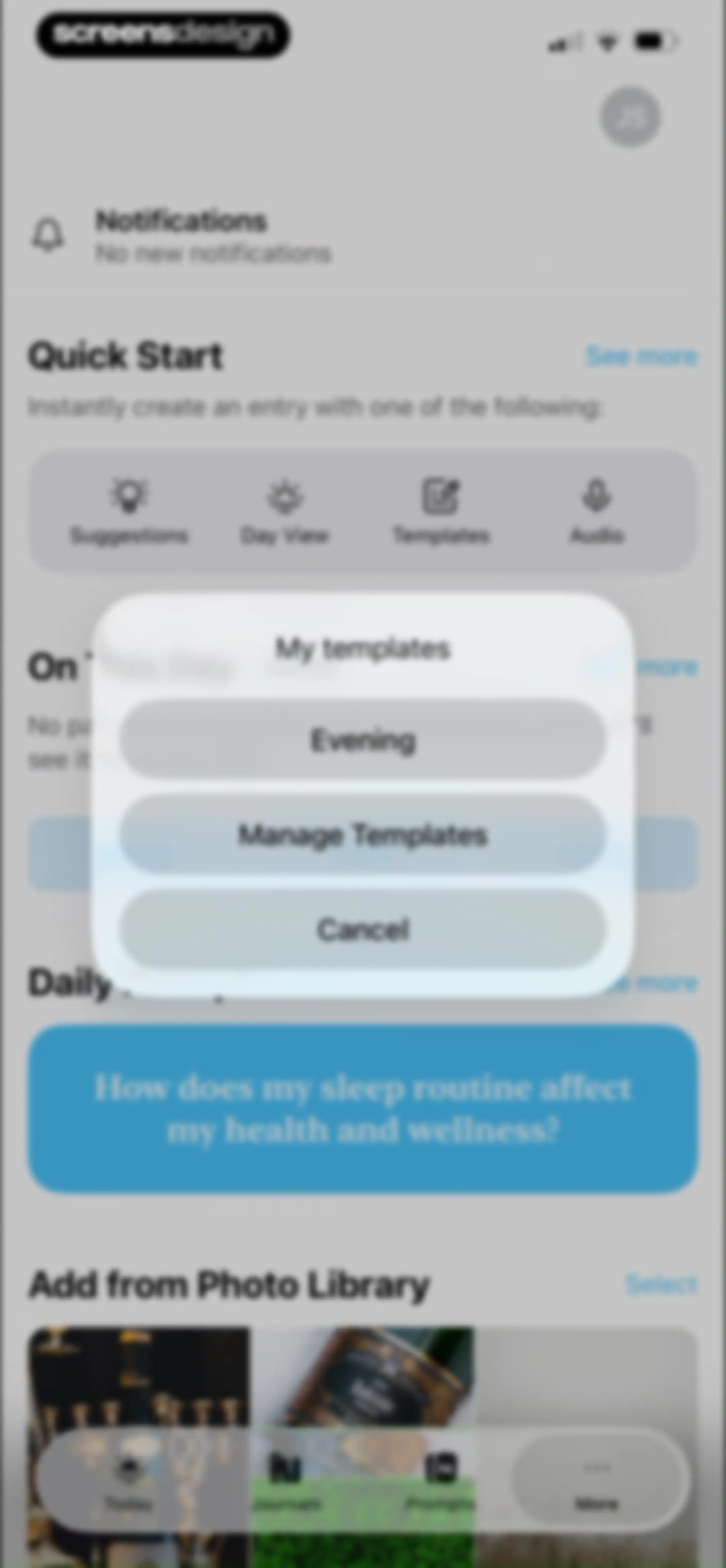 Day One: Daily Journal & Diary screen 115