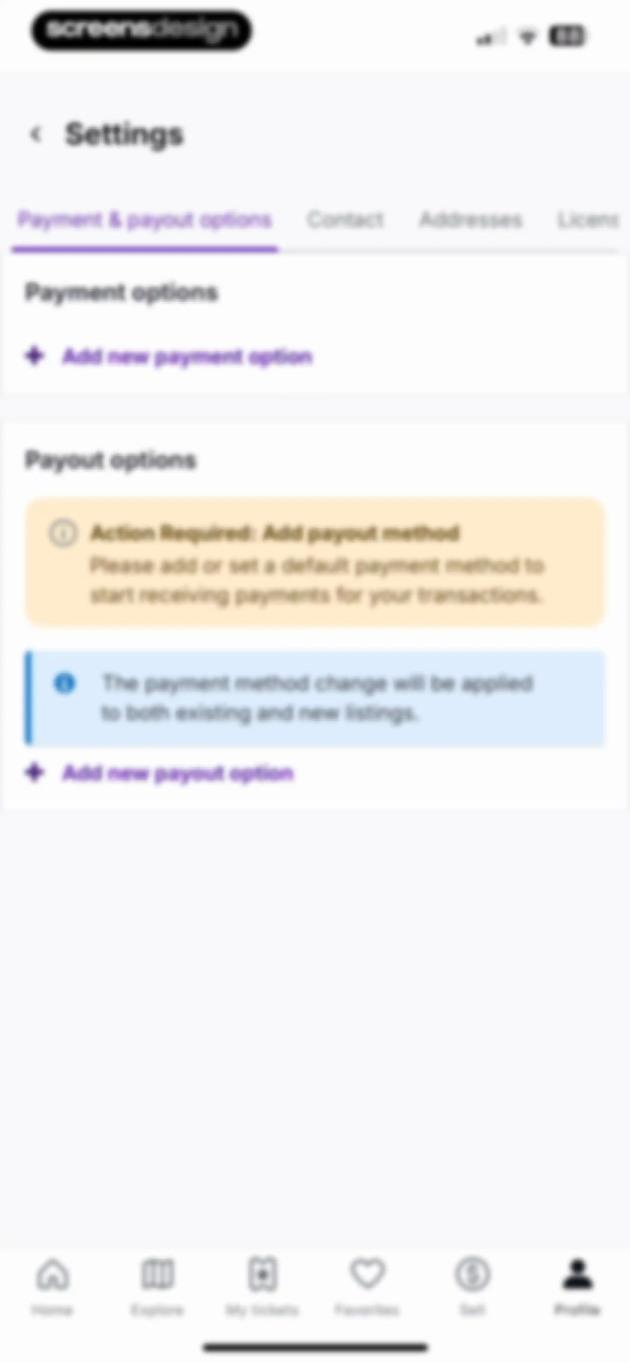 StubHub: Event Tickets screen 103