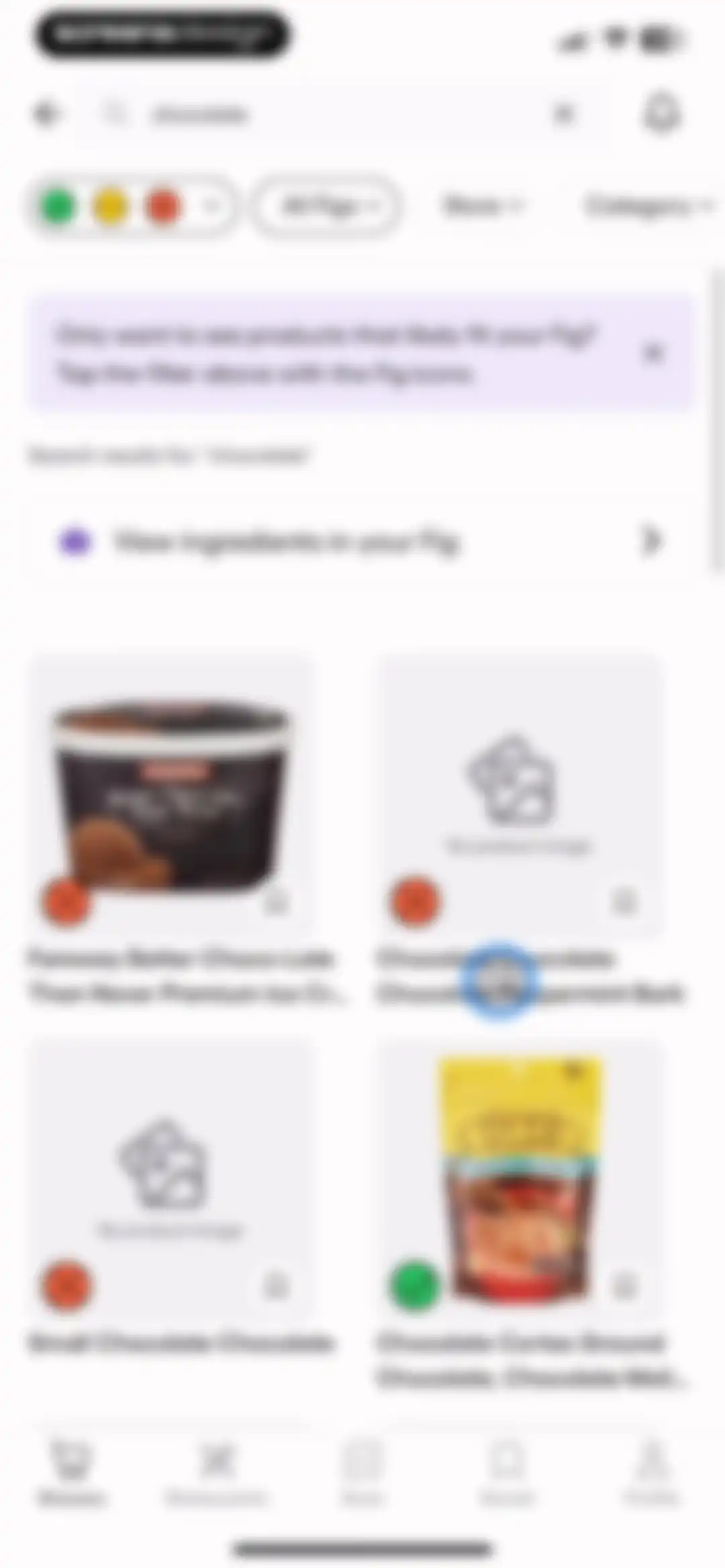 Fig: Food Scanner & Guide screen 33