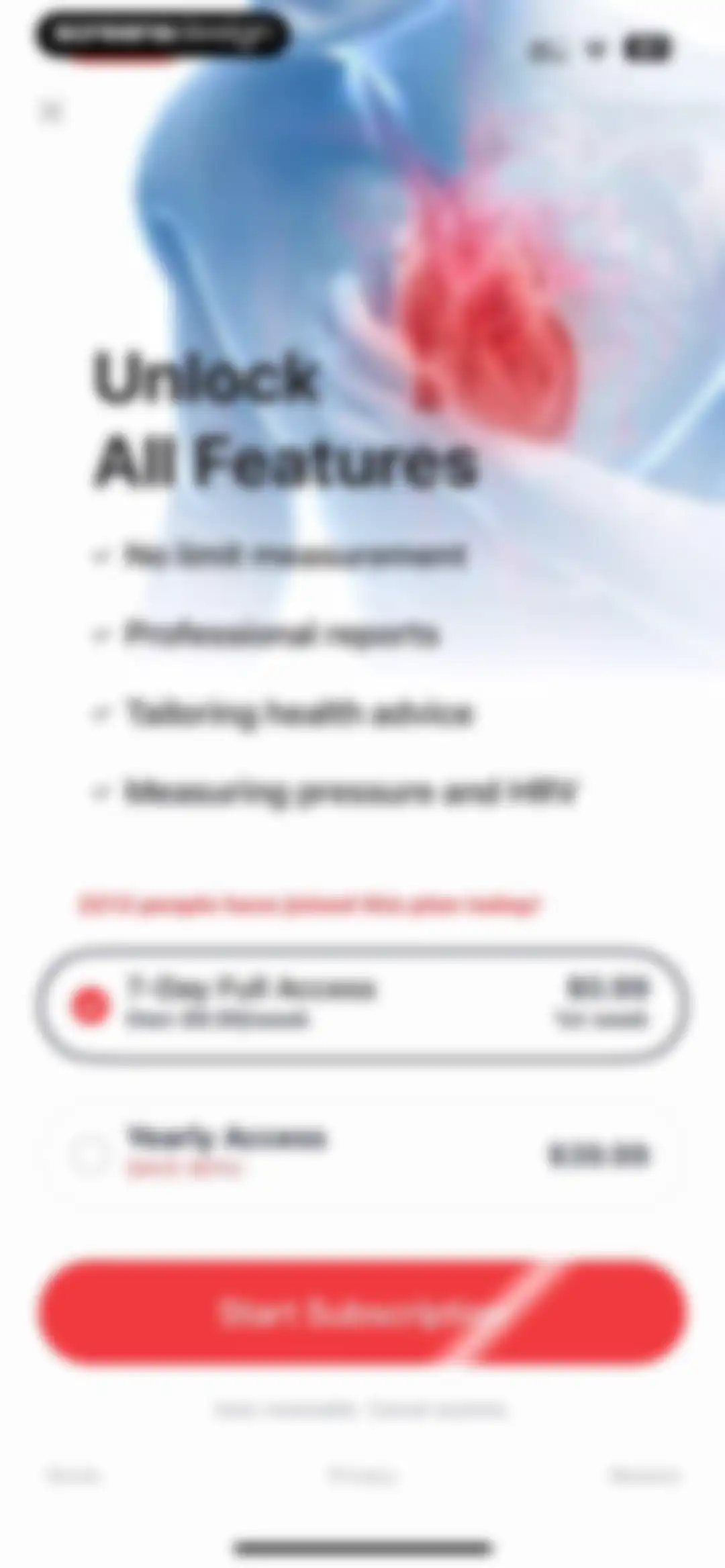 iHeart-Pulse Rate Monitor App. screen 40