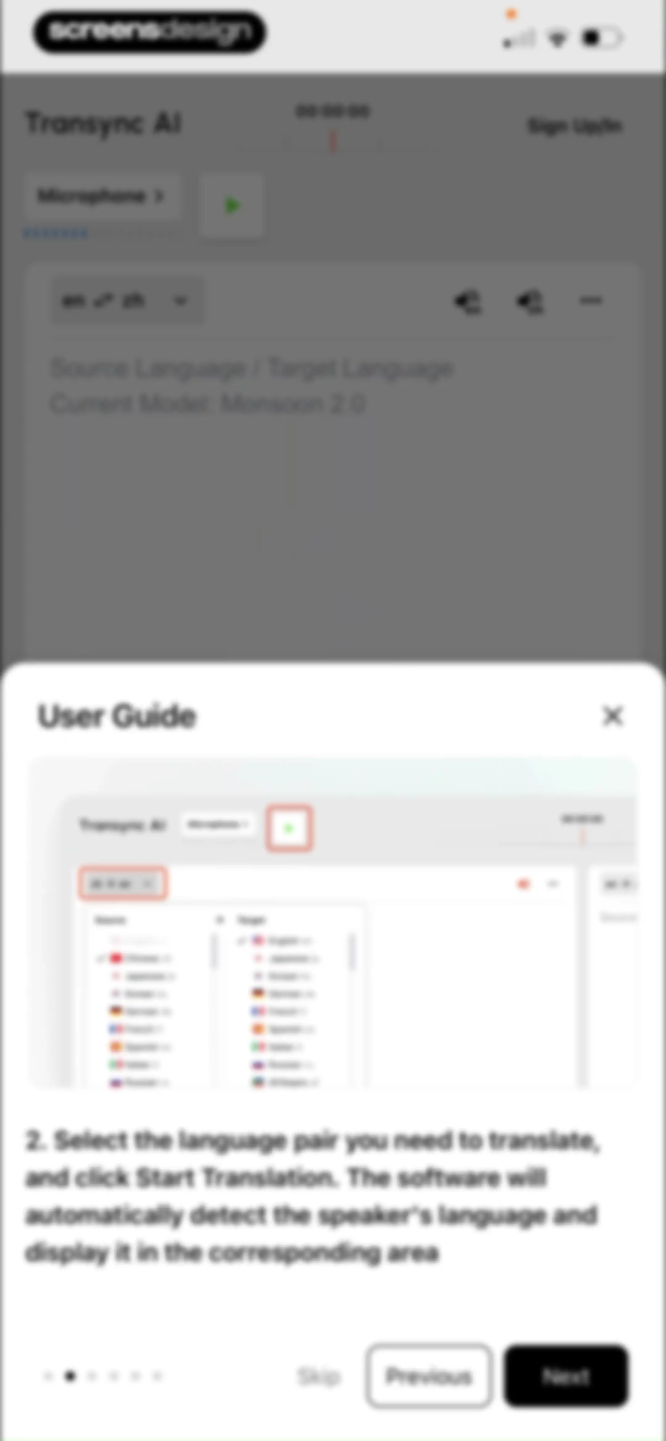 Transync AI - Translator screen 4